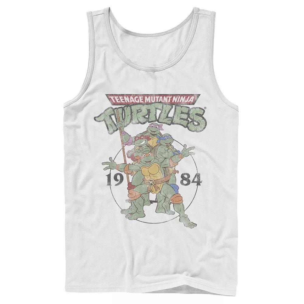 Men's Nickelodeon nage Mutant Ninja Turtles Classic Circle 1984 Tank Top, Size: Large, White Product Image