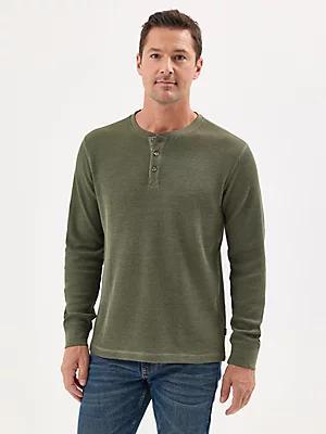 Men's Waffle Knit Henley Shirt | Men's Tops | Lee® Product Image