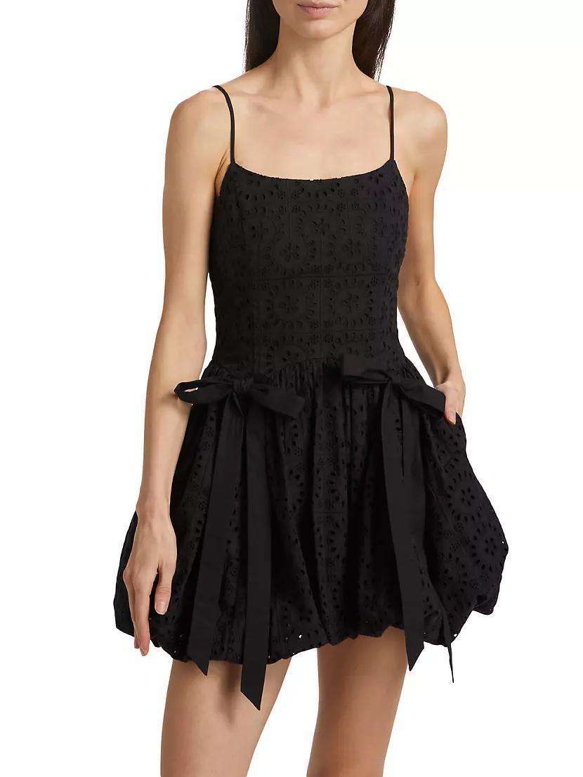 Penelope Eyelet Bubble Minidress Product Image