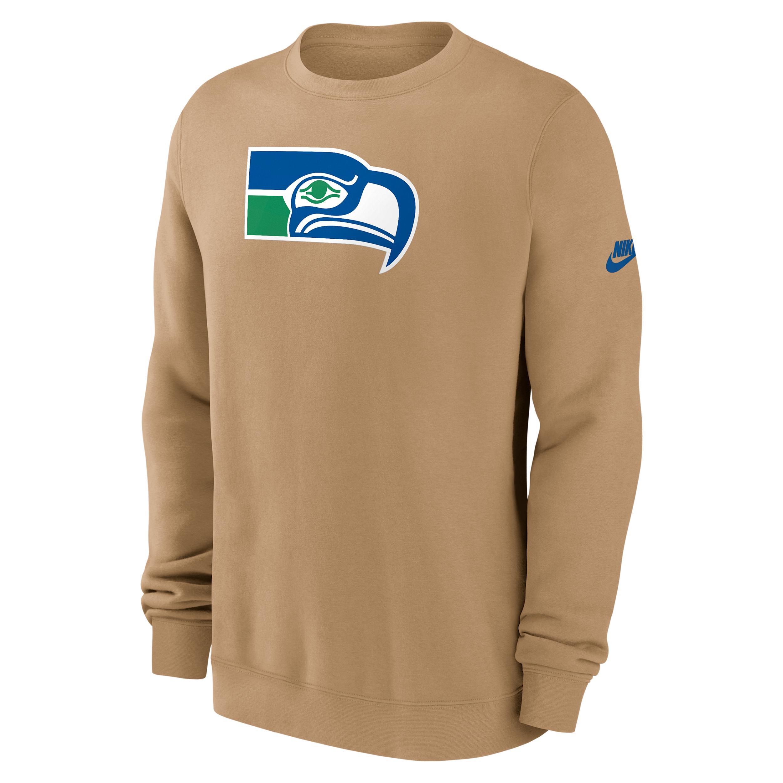 Seattle Seahawks Swing Pass Rewind Club Men's Nike NFL Pullover Crew Product Image