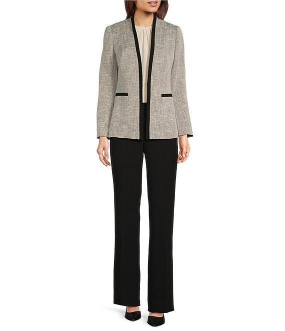 Anne Klein Boucle Open Front Long Sleeve Jacket Product Image