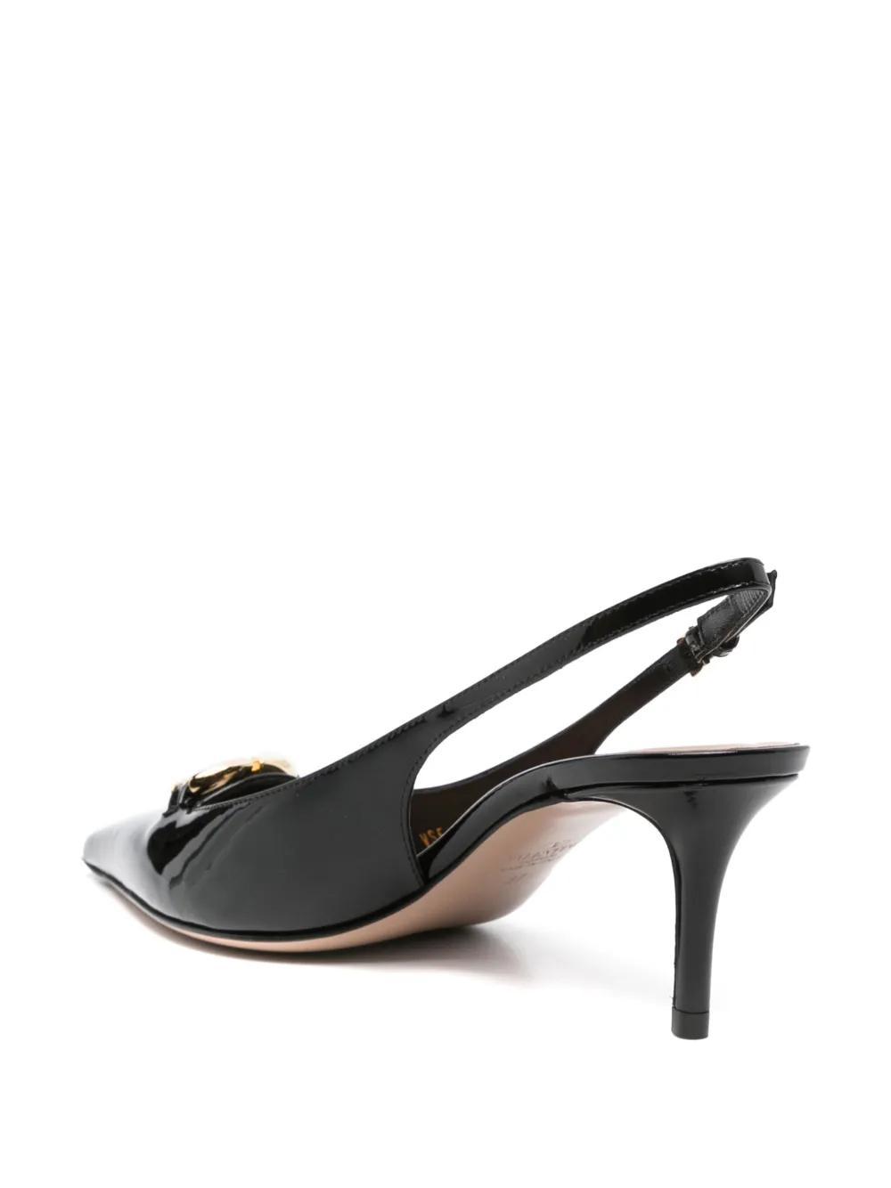 VLogo leather slingback pumps  Product Image