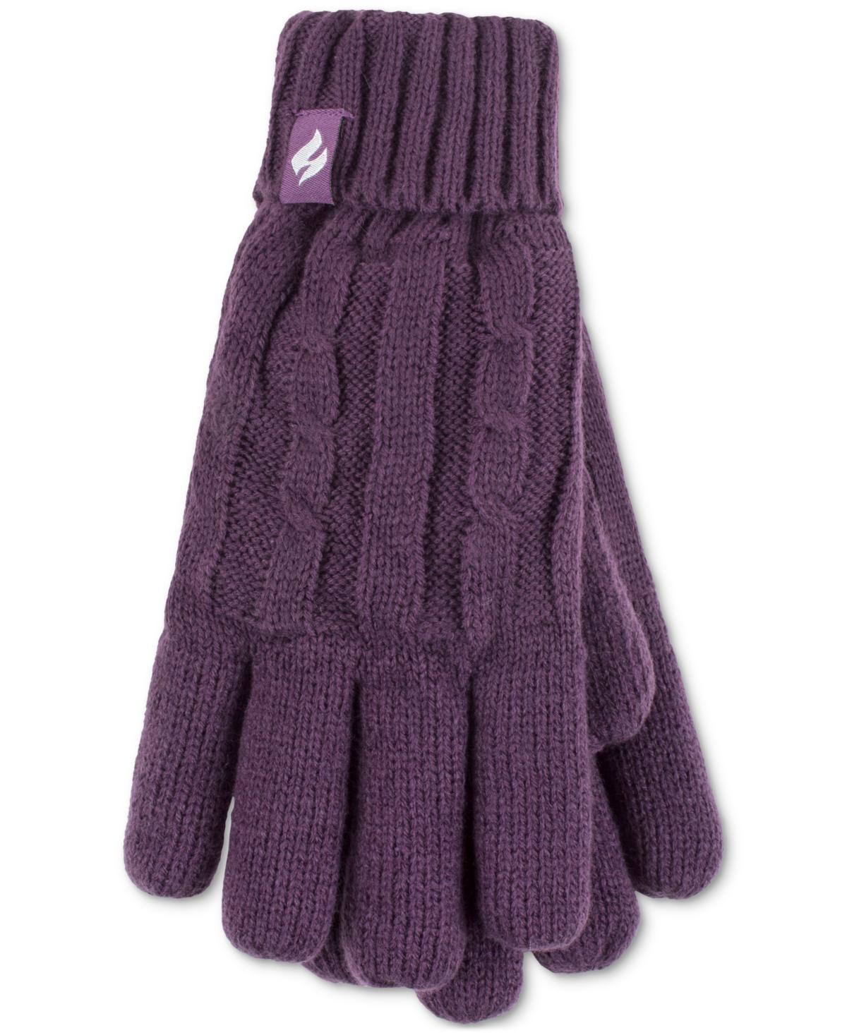 Women's Heat Holders Heatweaver Lined Cable Knit Gloves, Size: Small-Medium, Buttercream Product Image