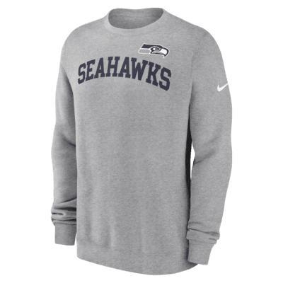 Men's Nike Heather Gray Seattle Seahawks Club Pullover Sweatshirt, Size: 3XL, Grey Product Image