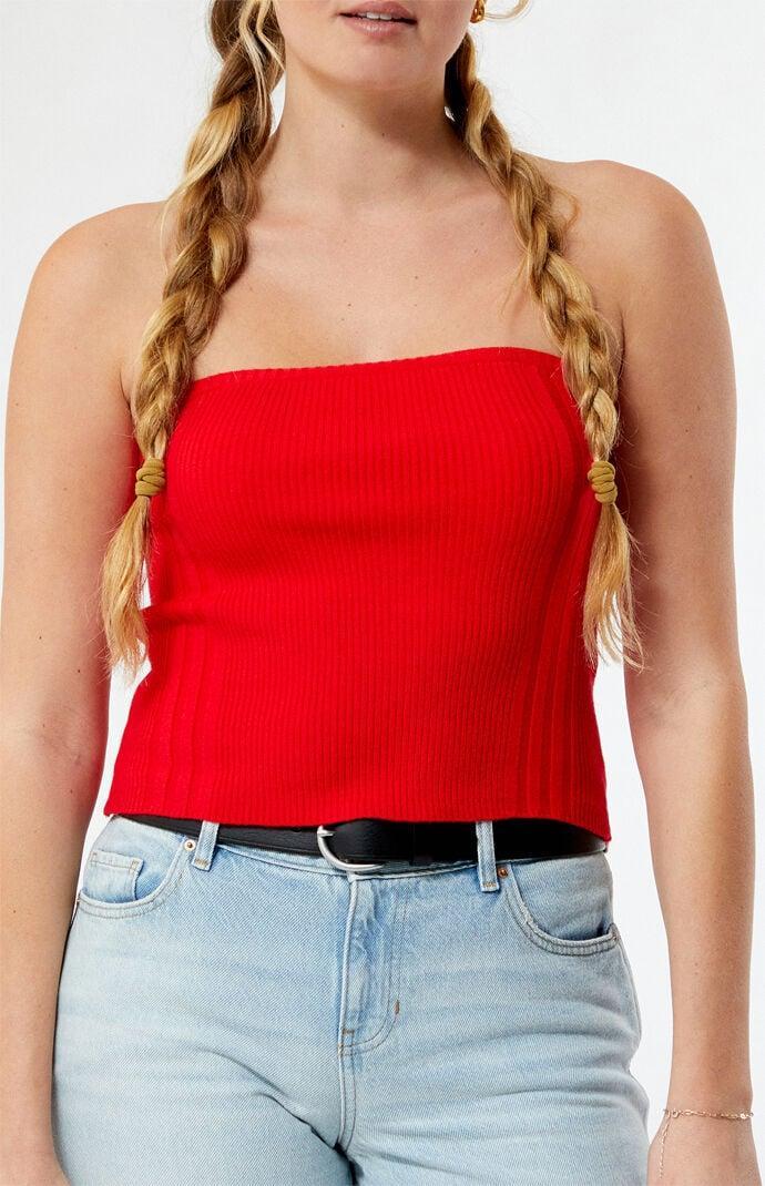 Women's Longline Sweater Tube Top Product Image