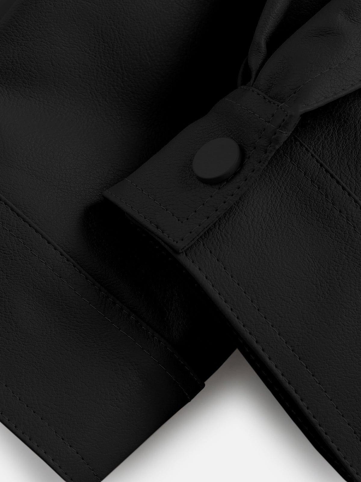 Aelfric Eden Solid Faux Leather Jacket Product Image