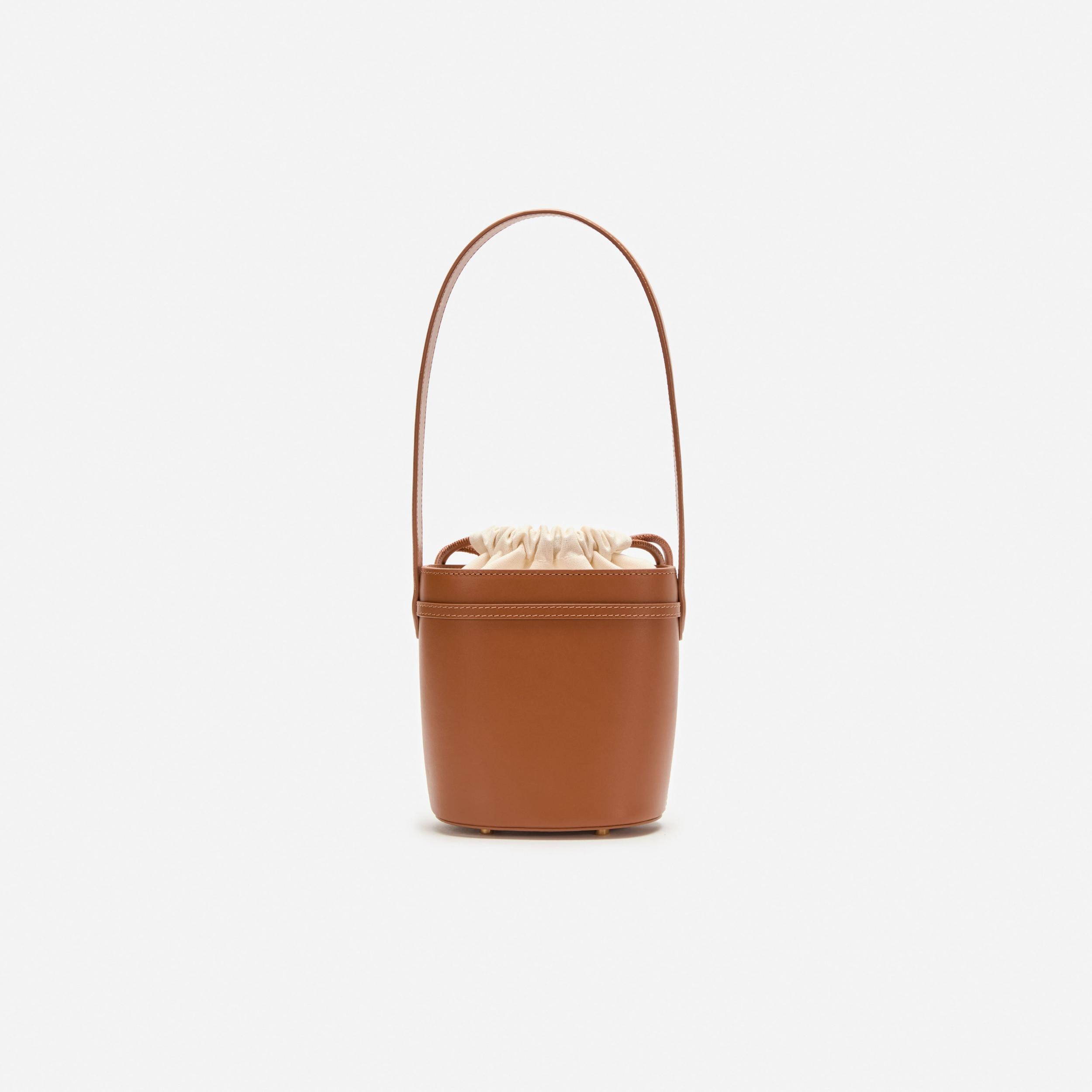 Brown Leather Shoulder Bow Bag Product Image