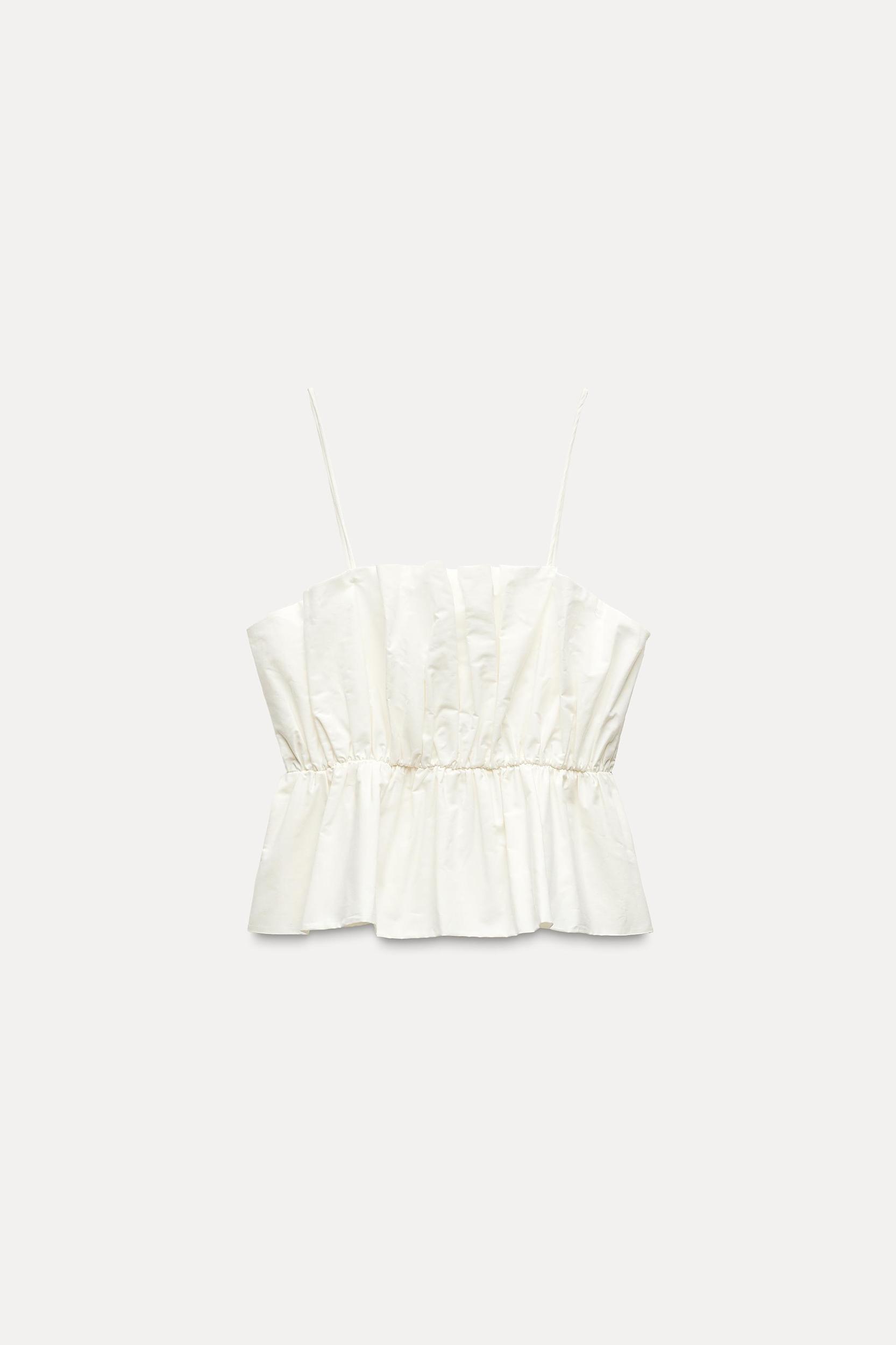 GATHERED POPLIN TOP Product Image