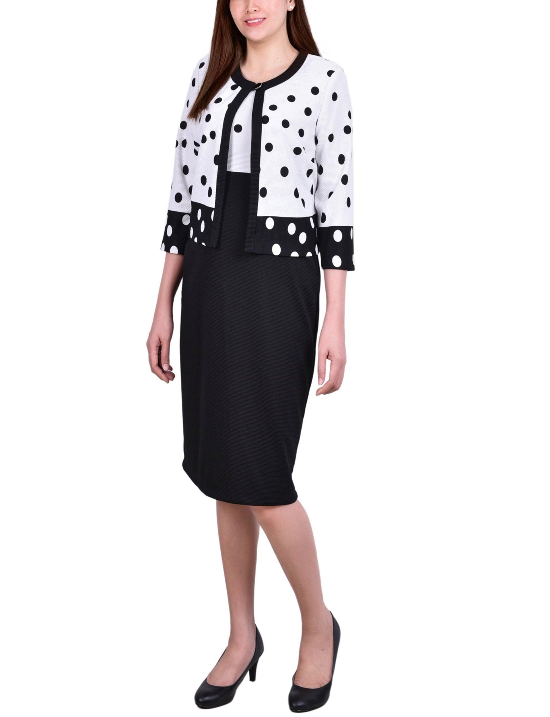 Katlyn Dotted Colorblocked Dress Set Product Image
