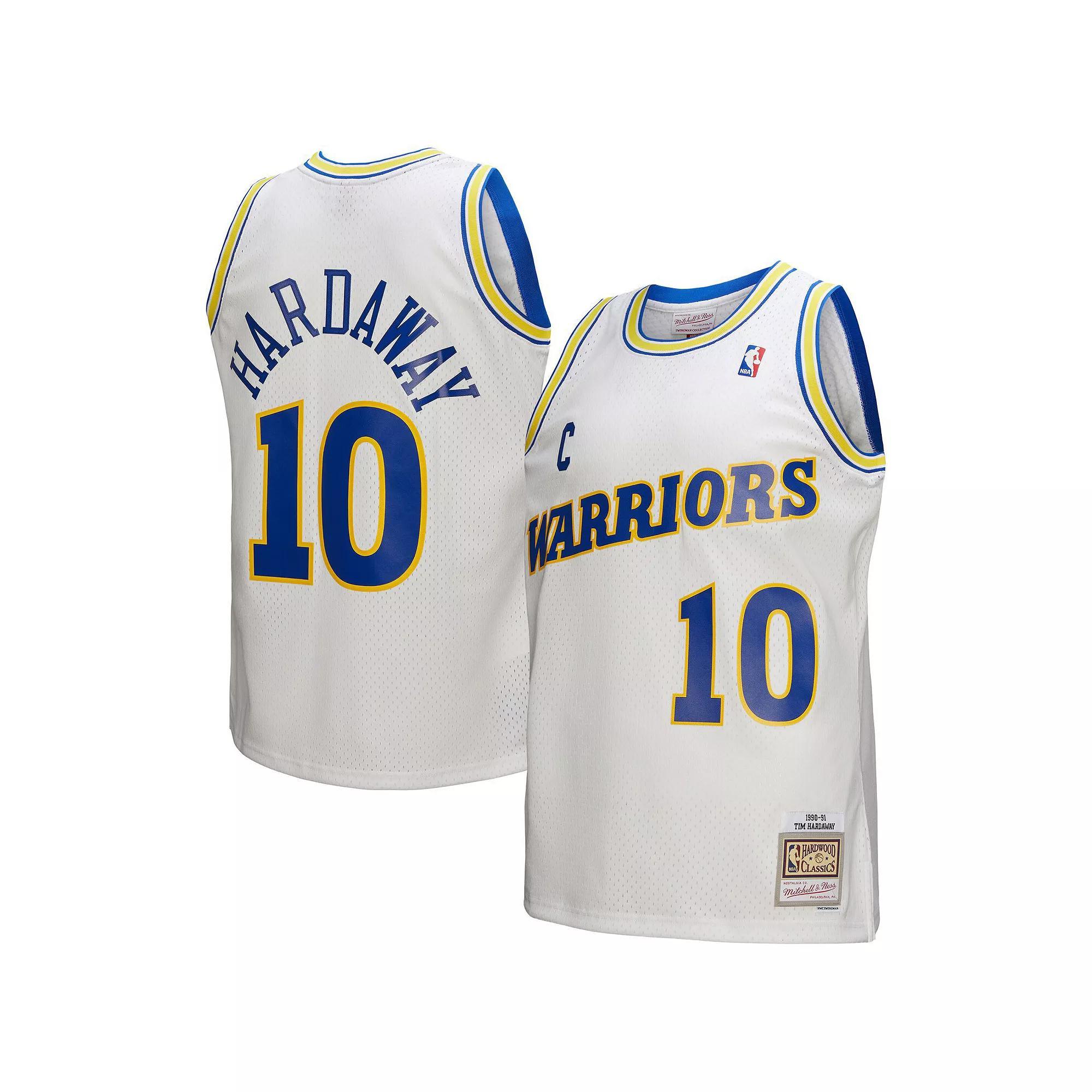 Men's Mitchell & Ness Tim Hardaway White Golden State Warriors Hardwood Classics 1990/91 Swingman Jersey, Size: Large Product Image