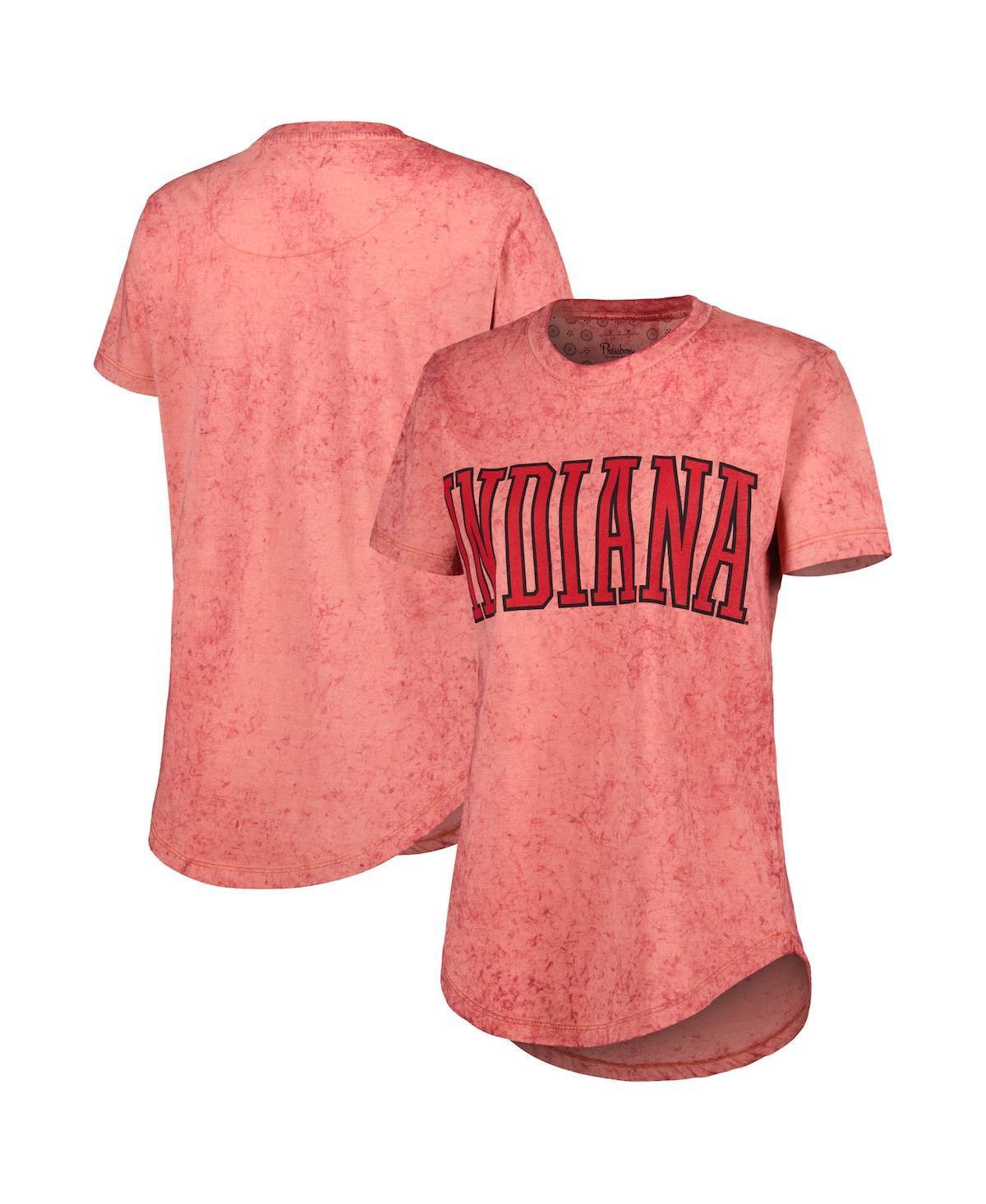 Women's Pressbox Crimson Indiana Hoosiers Southlawn Sun-Washed T-Shirt, Size: Small, Red Product Image