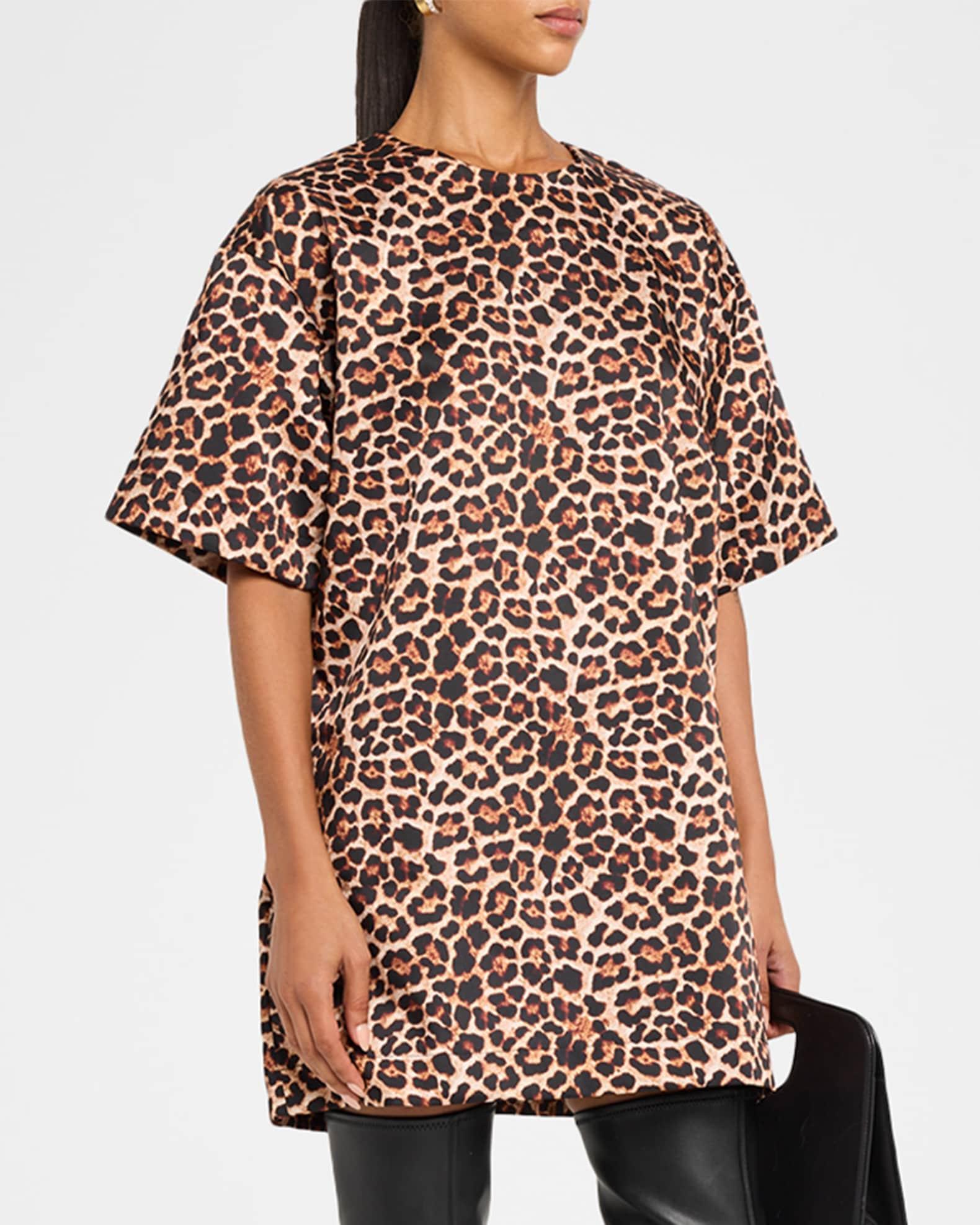 Leopard-Print T-Shirt Dress Product Image