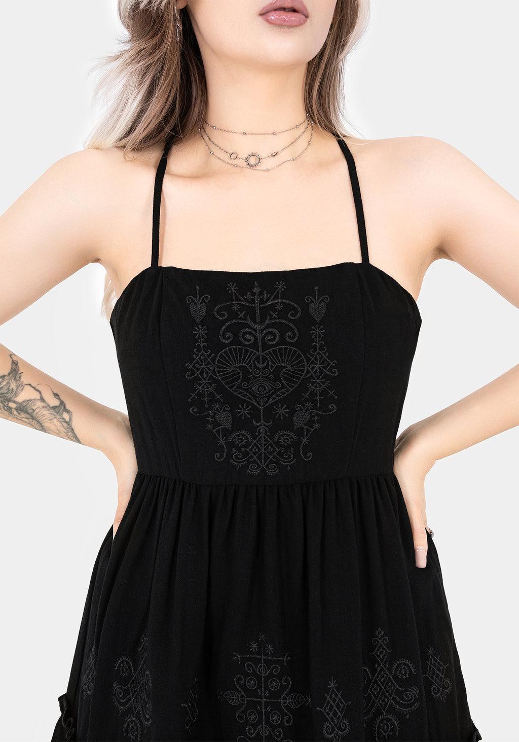 Cordata Embroidered Cami Mini Smock Dress Product Image