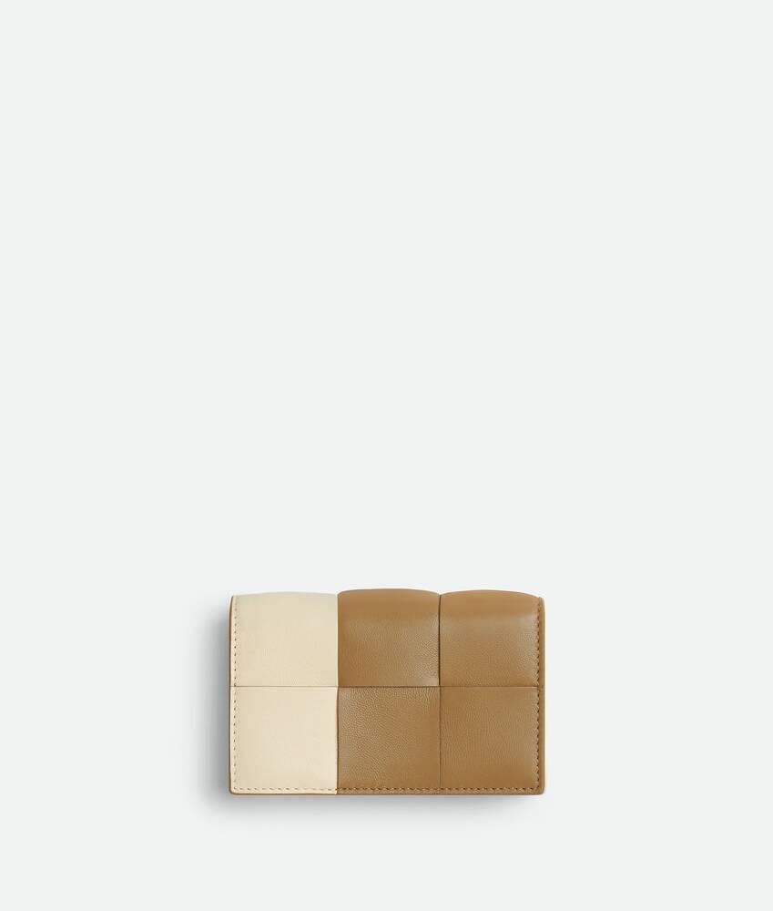 Women's Cassette Business Card Case in Dark praline / Sea salt Product Image