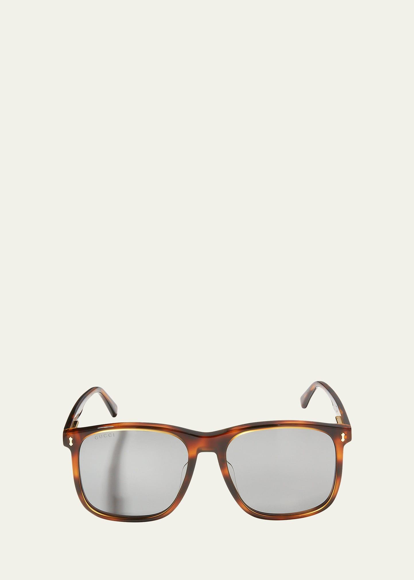 Mens 57MM Rectangular Square Sunglasses Product Image