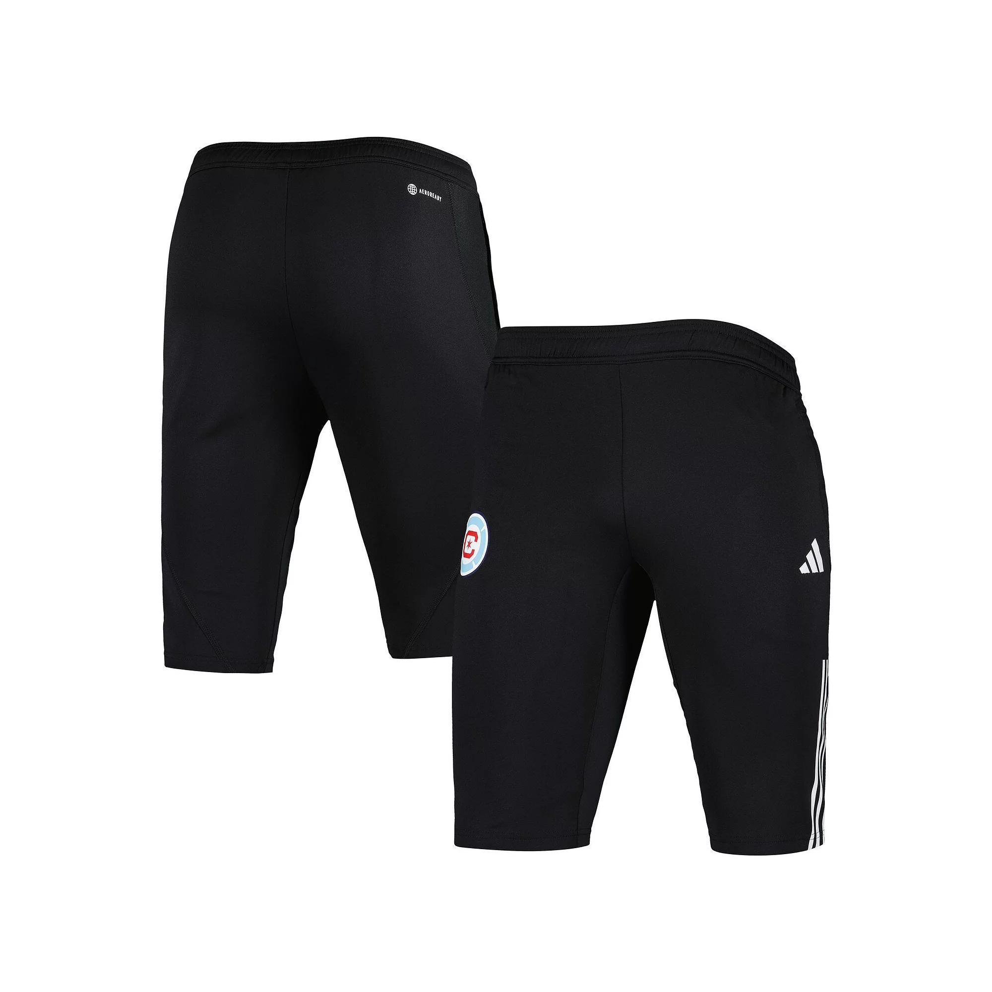 Mens adidas Black Chicago Fire 2023 On-Field Training AEROREADY Half Pants Product Image