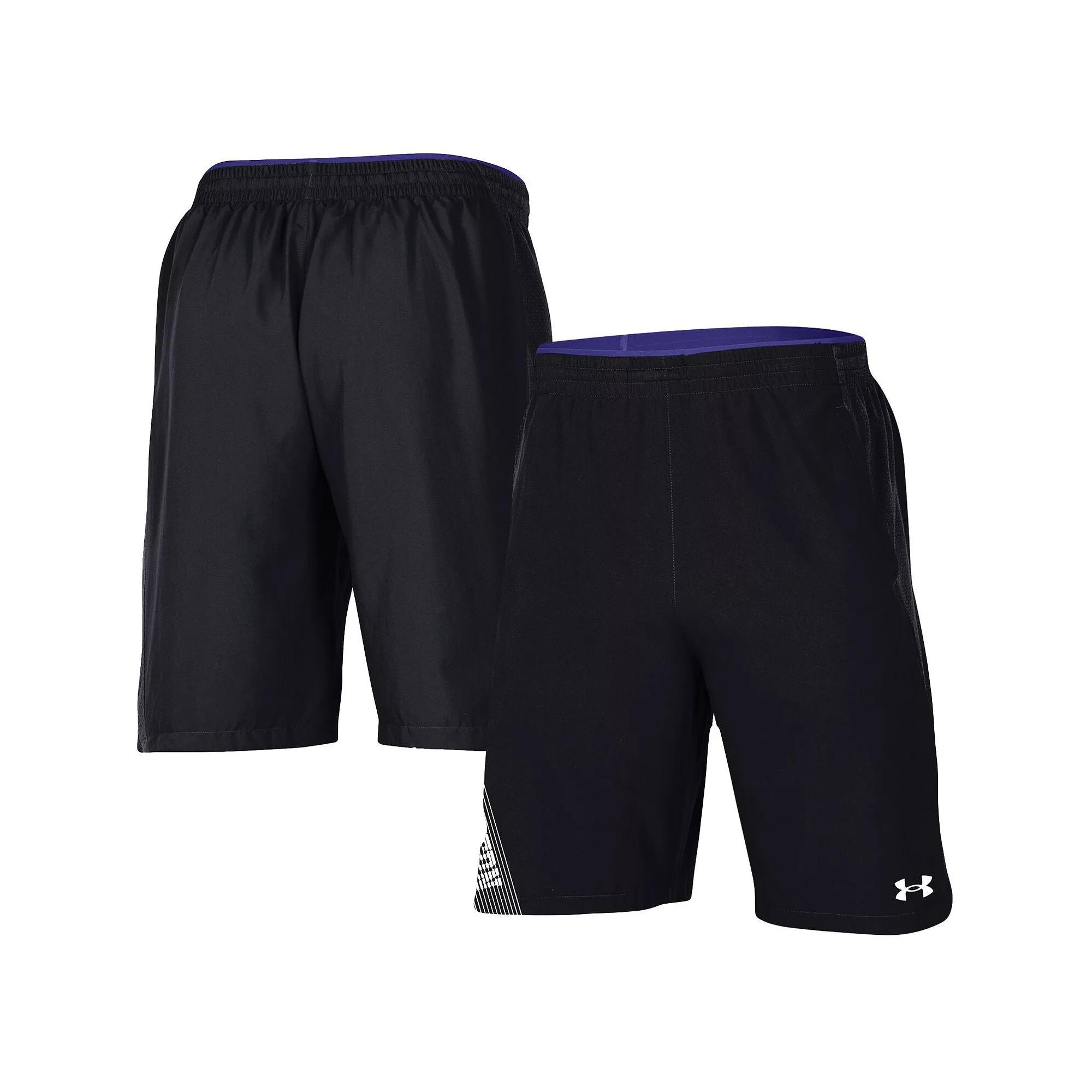 Men's Under Armour Black Northwestern Wildcats 2021 Sideline Woven Shorts, Size: 2XL Product Image