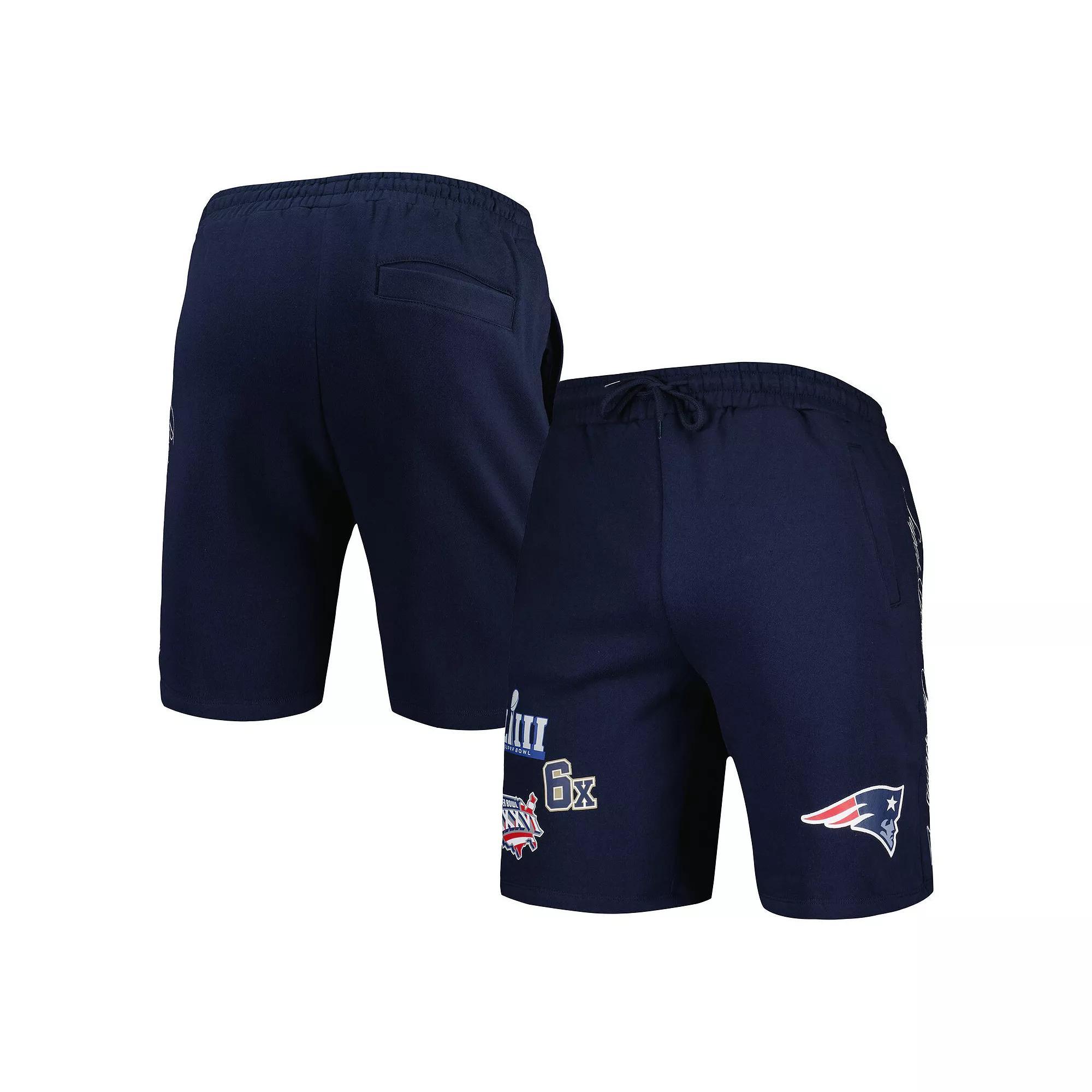 Men's New Era Navy New England Patriots Historic Champs Shorts, Size: 3XL, Blue Product Image
