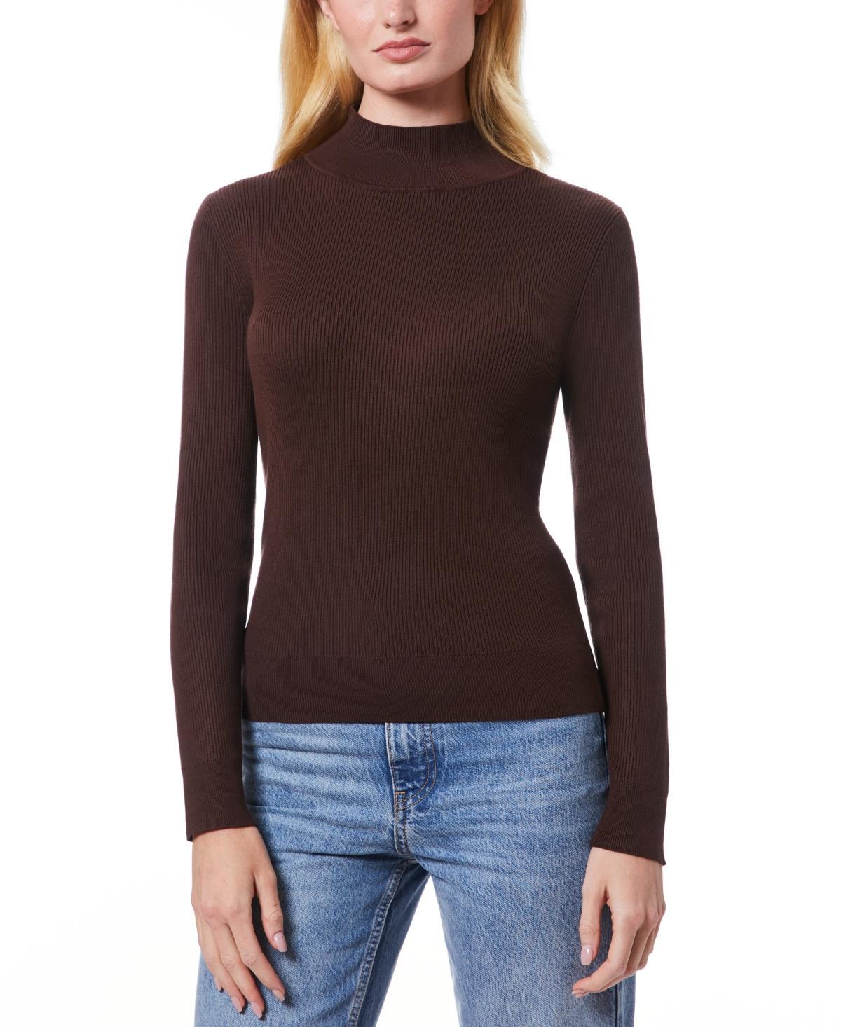 Melissa Paige Womens Ribbed Mock-Neck Sweater, Regular & Petites Product Image