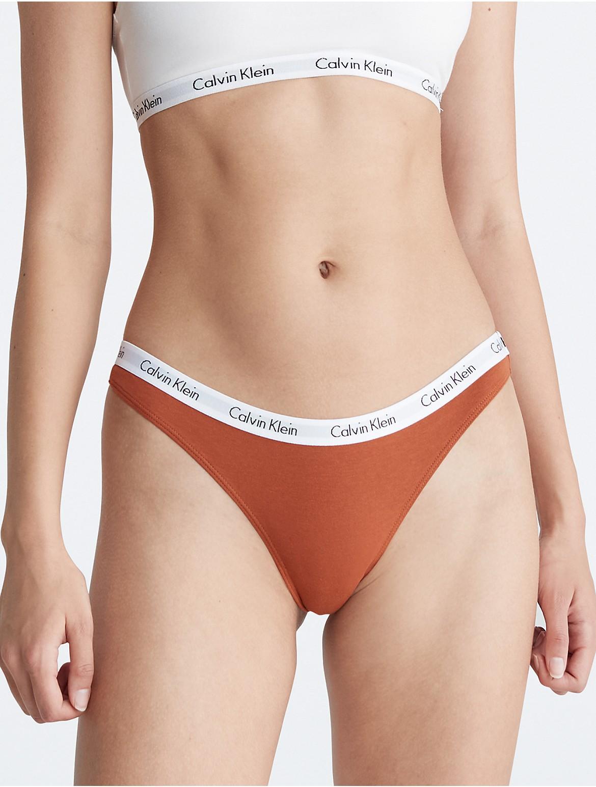 Calvin Klein Women's Carousel Logo Cotton Thong - Black - XL Product Image