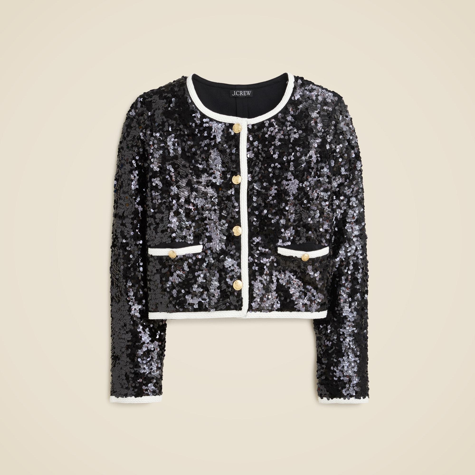 Mariner jersey lady jacket with sequins Product Image