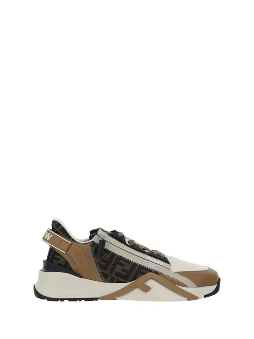 FENDI Flow - Leather Low-tops In White Product Image