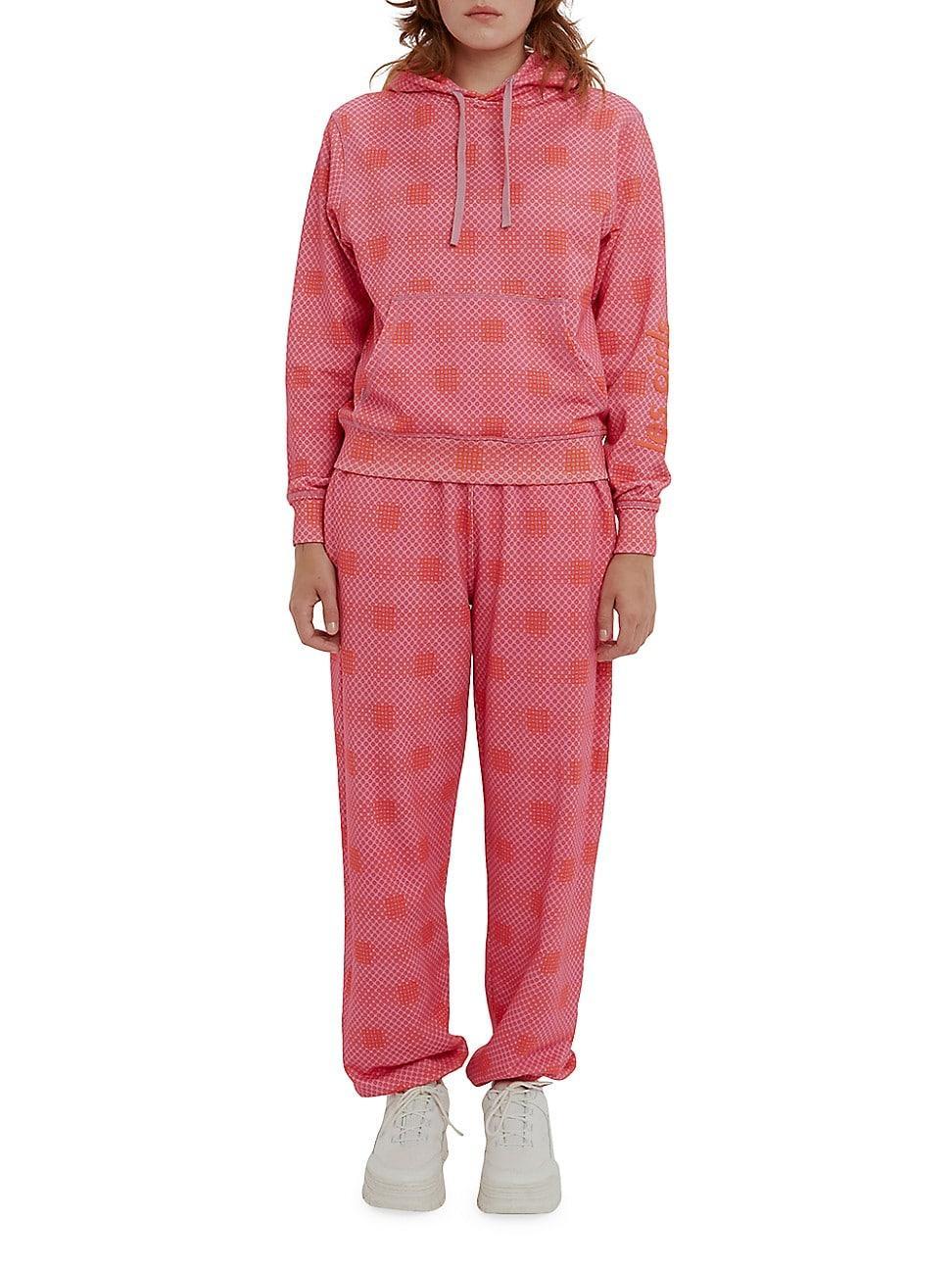 Womens Pixel Plaid Jogger Pants Product Image