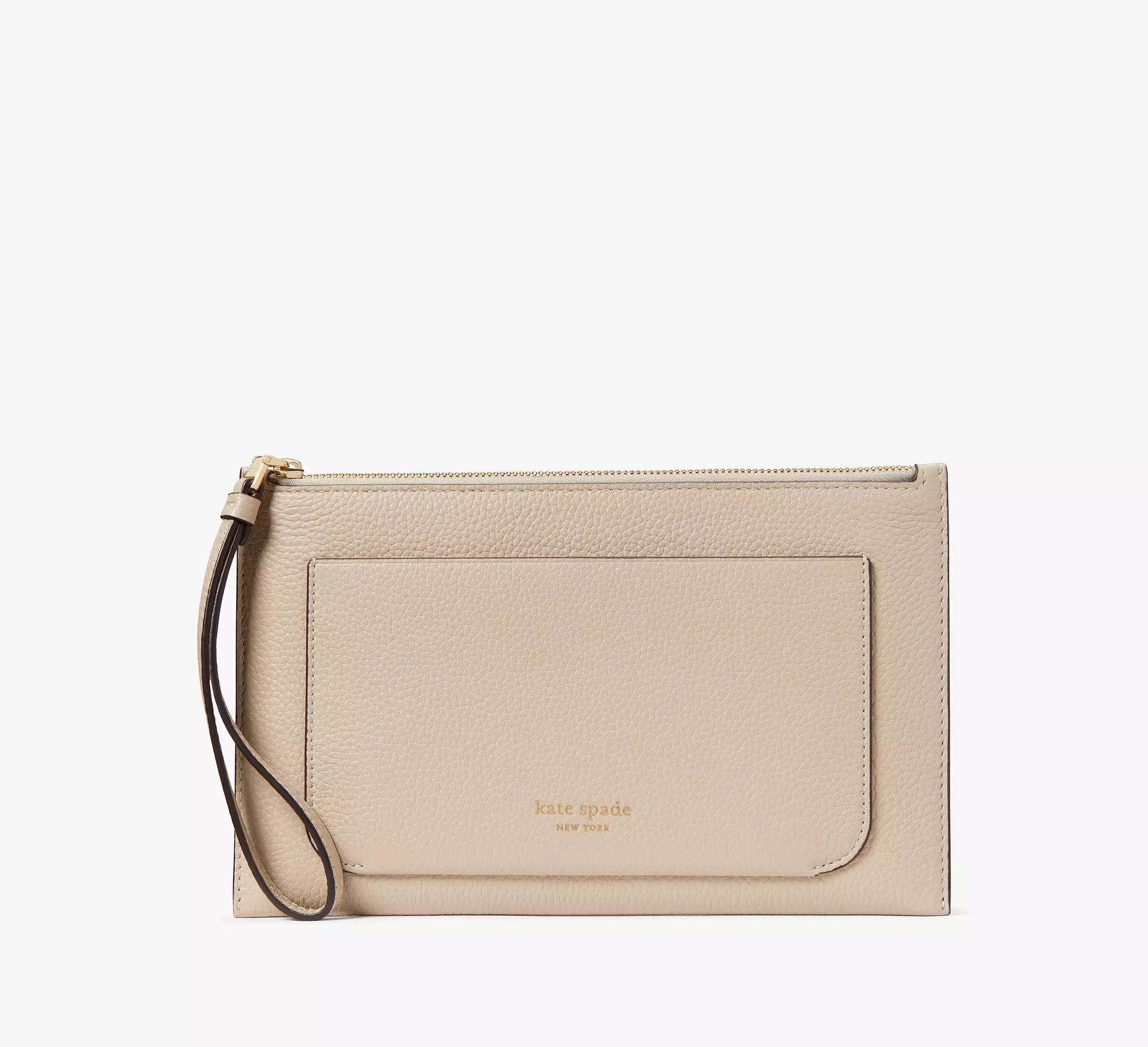 Womens Ava Pebbled Leather Wristlet Product Image
