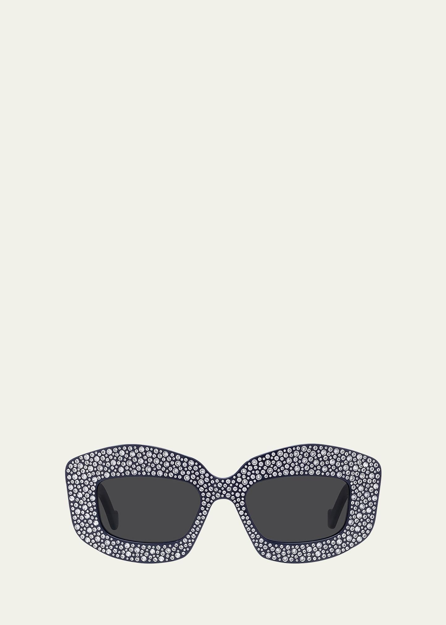 Womens Anagram 49MM Crystal Rectangular Sunglasses Product Image