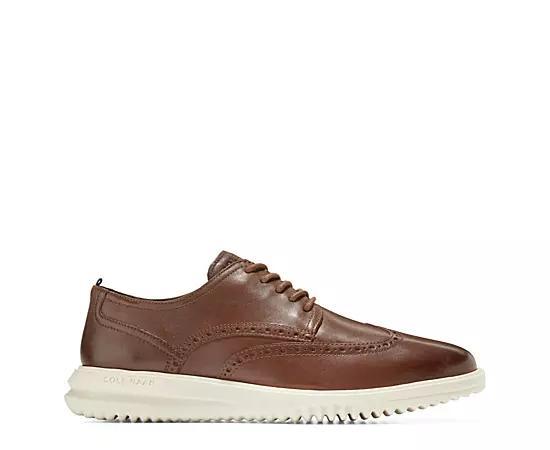 Cole Haan Grand+ Wingtip Men's Leather Oxford Shoes, Size: 10 Wide, British  Ivory Product Image