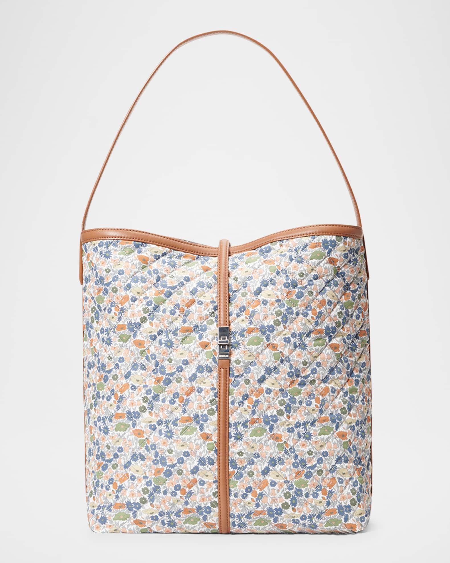 Astor Floral-Print Quilted Hobo Shoulder Bag Product Image
