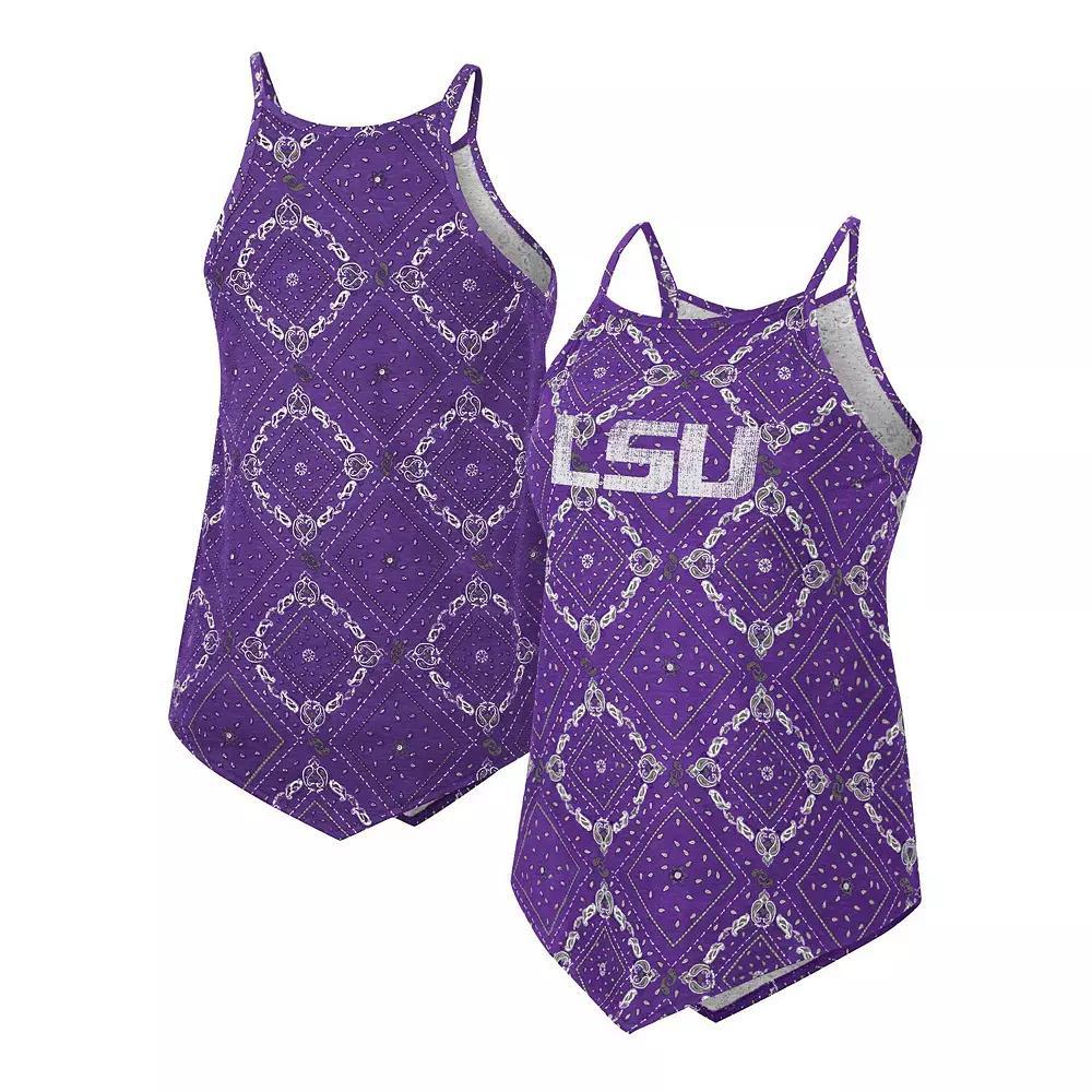 Women's Colosseum x Wrangler Purple LSU Tigers Bandana Tank Top, Size: Large Product Image