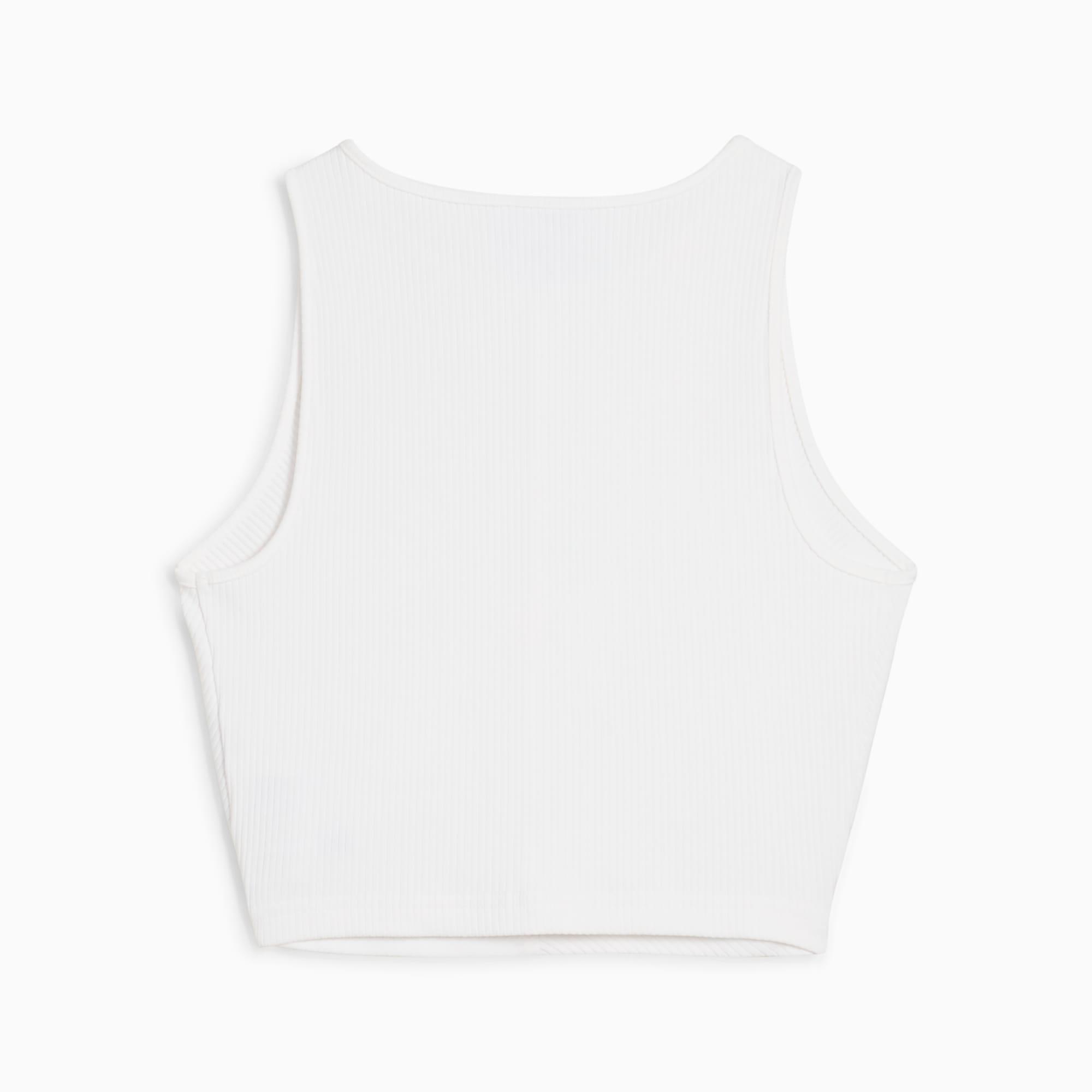 PUMA Wardrobe Essentials Women's Ribbed Crop Top Product Image