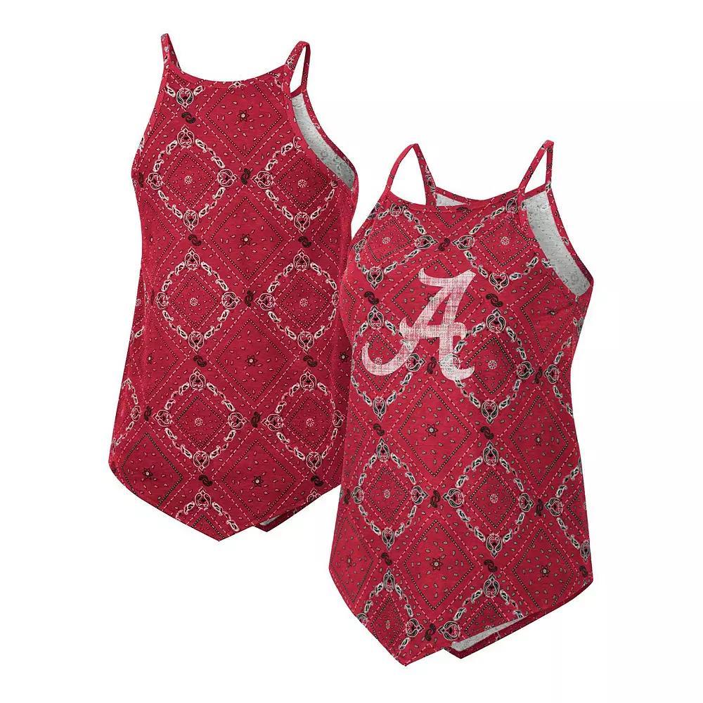 Women's Colosseum x Wrangler Crimson Alabama Crimson Tide Bandana Tank Top, Size: Small, Red Product Image