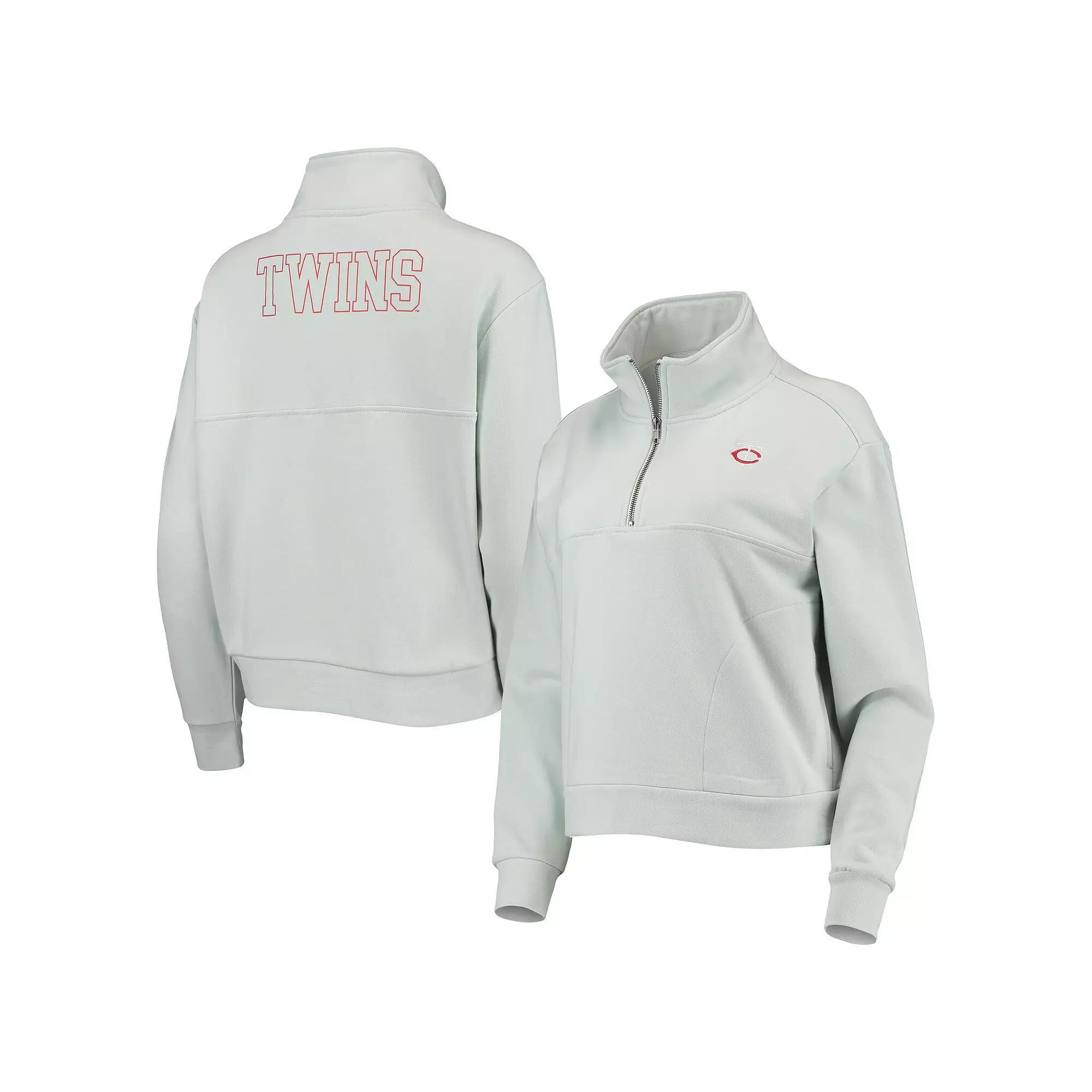Women's The Wild Collective Light Blue Minnesota Twins Two-Hit Quarter-Zip Pullover Top, Size: 2XL Product Image