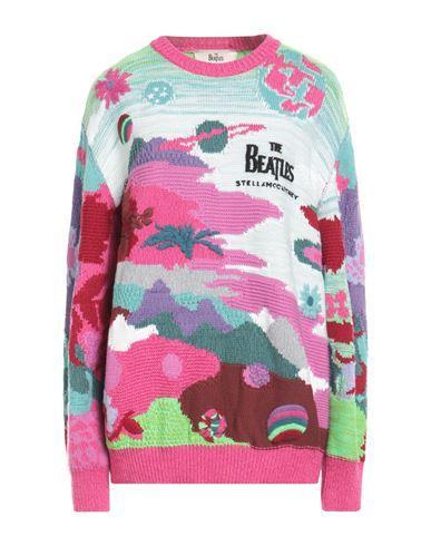 STELLA MCCARTNEY Woman Sweater Fuchsia Size L Wool, Cotton, Polyester In Pink Product Image