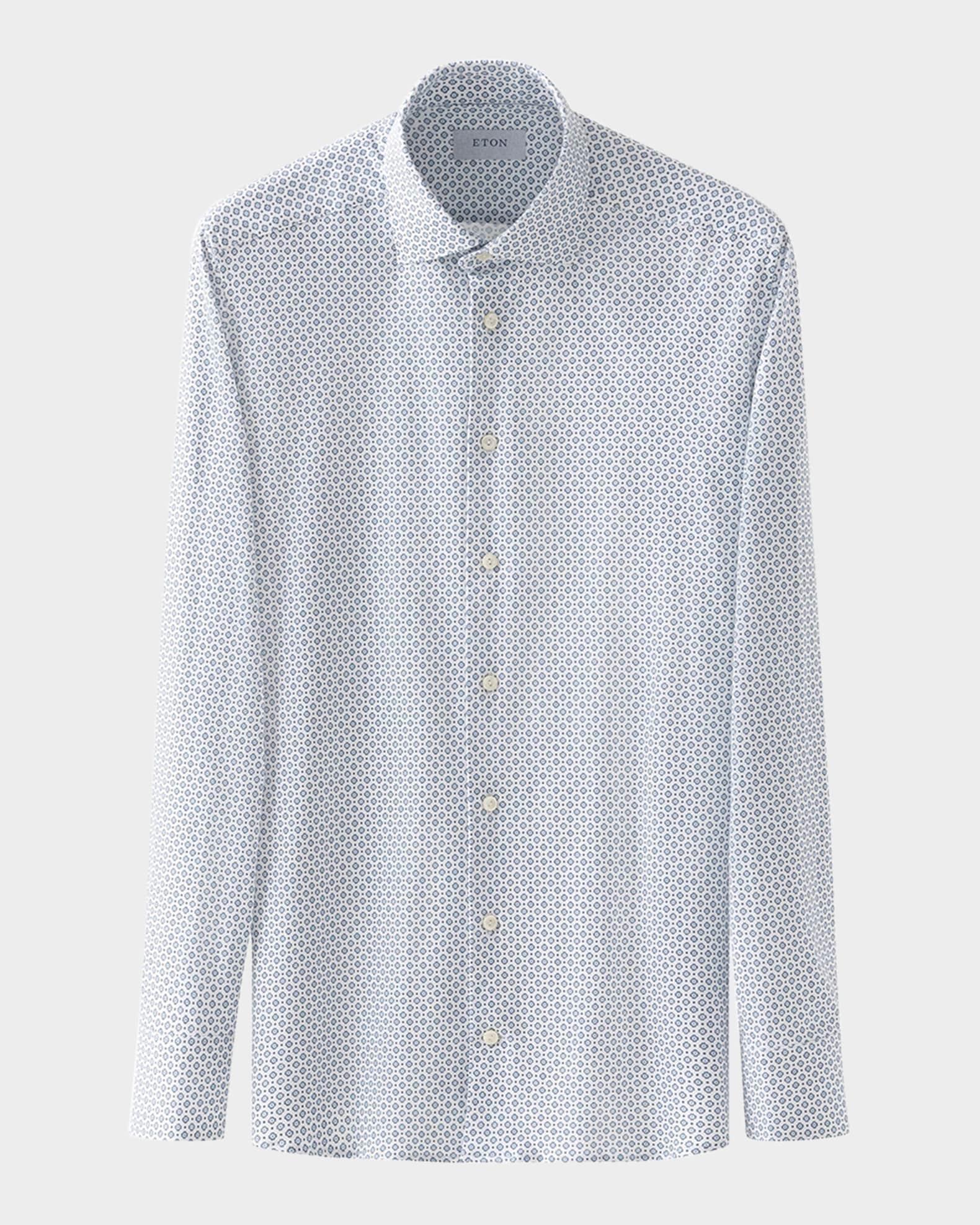 Mens Printed Slim-Fit Dress Shirt Product Image
