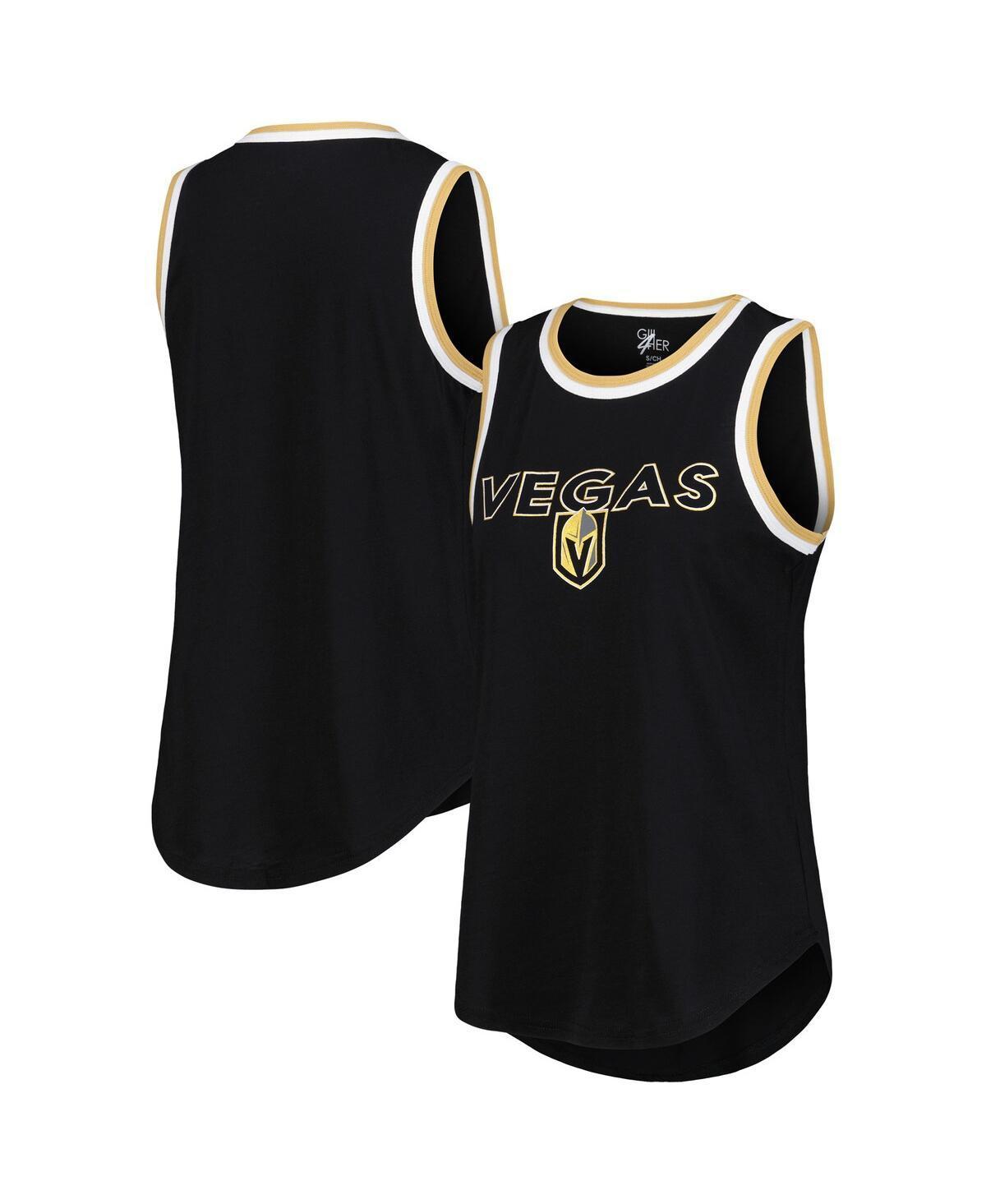 Womens G-III 4Her by Carl Banks Black Vegas Golden Knights Strategy Tank Top Product Image