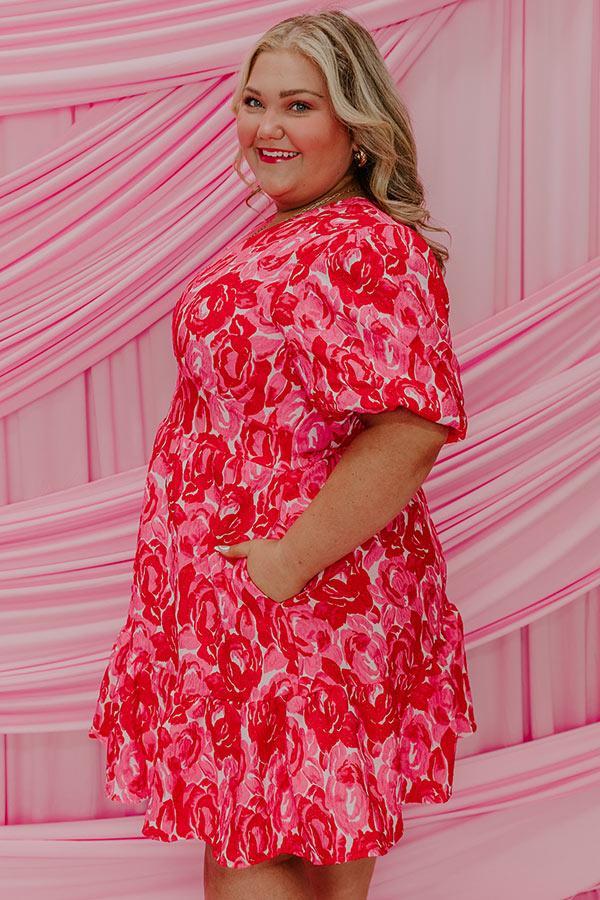 Pocket Full Of Roses Jacquard Mini Dress Curves Product Image