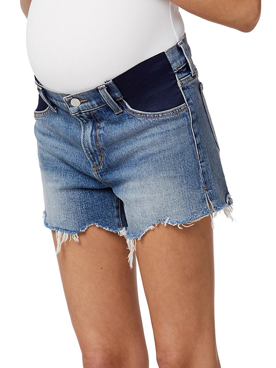 Womens The Ozzie Frayed Maternity Shorts Product Image