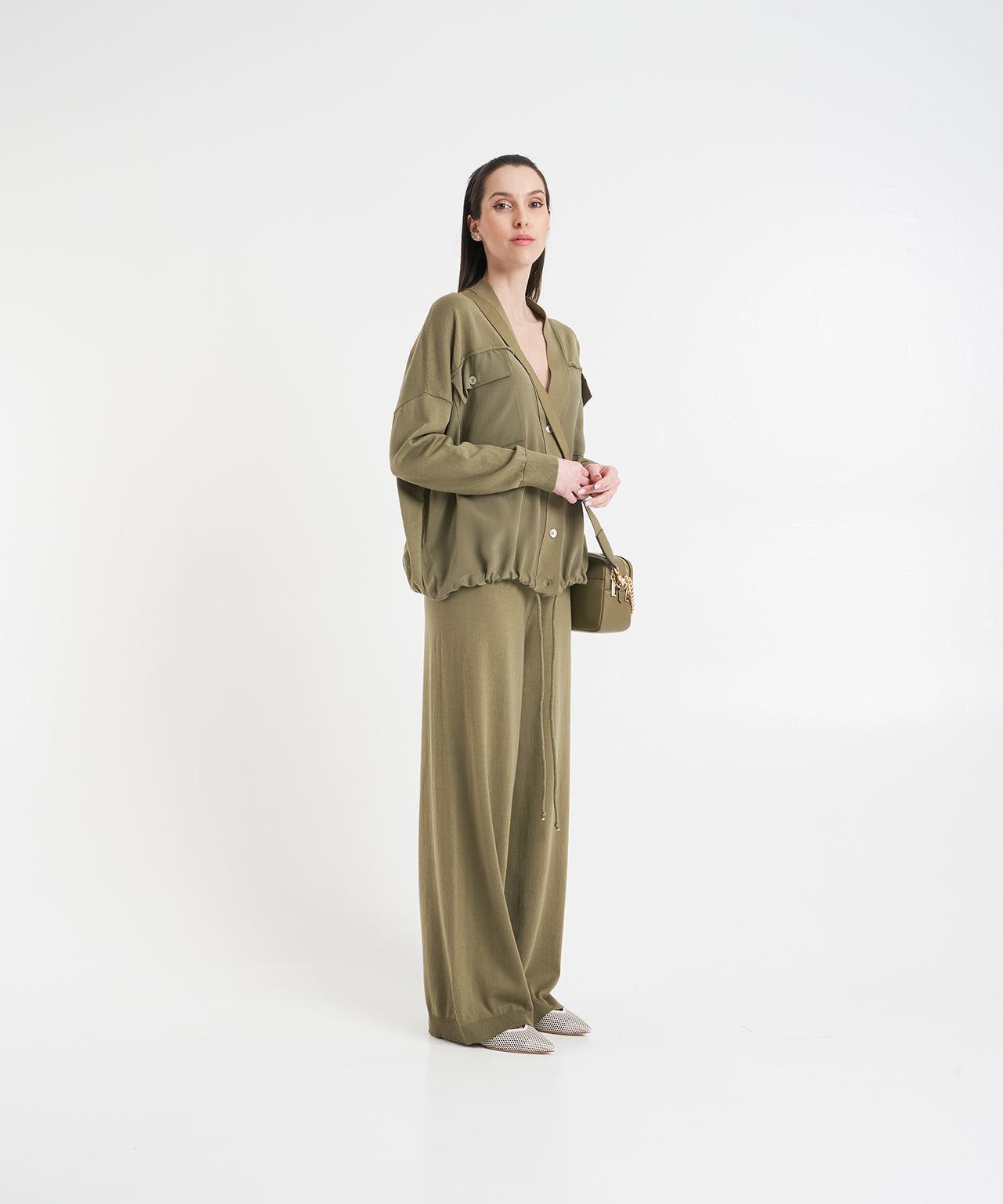 Wide leg knitted pants Product Image