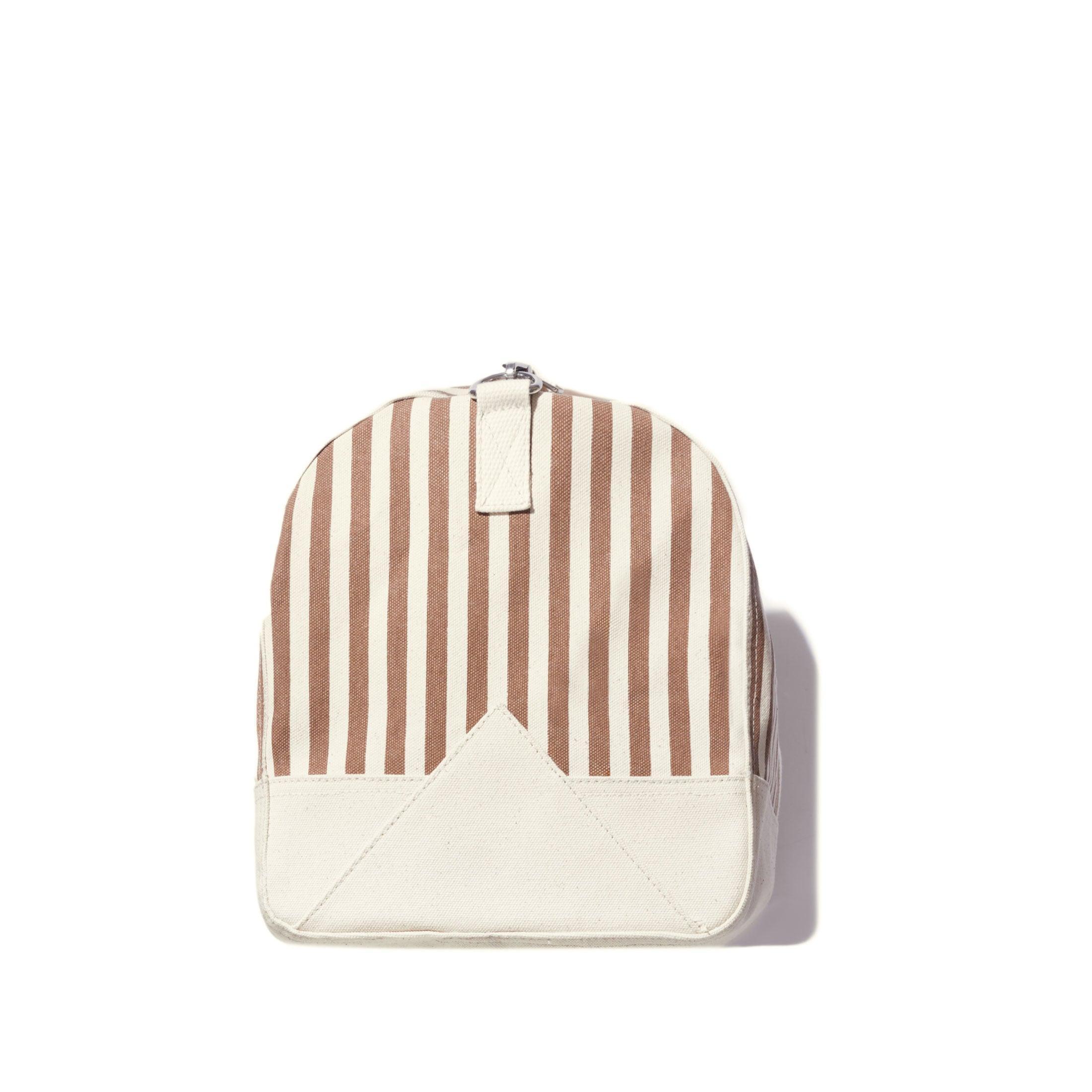 The All Over Striped Duffle Bag - Sand/Canvas Mini Stripe Female Product Image