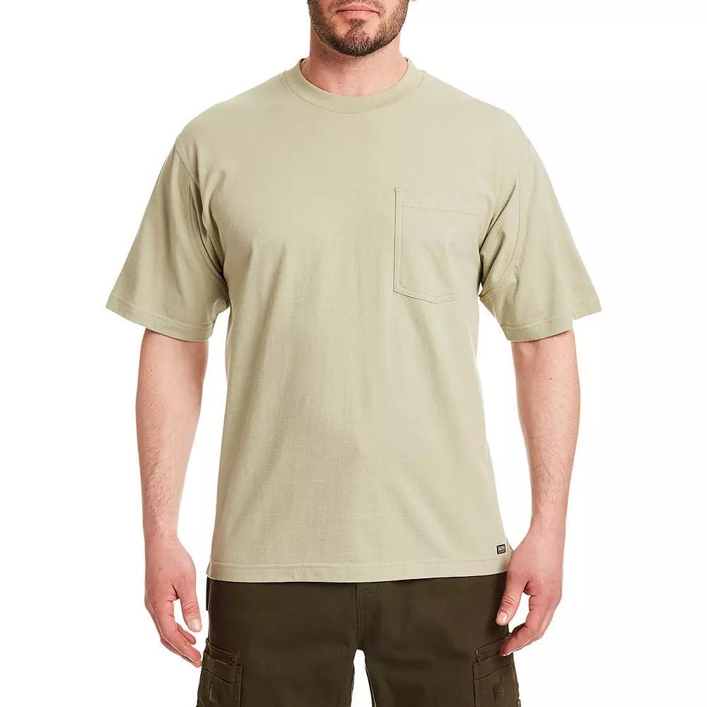 Men's Smith's Workwear Extended-Tail Cotton Crewneck Tee, Size: XL, Green Product Image