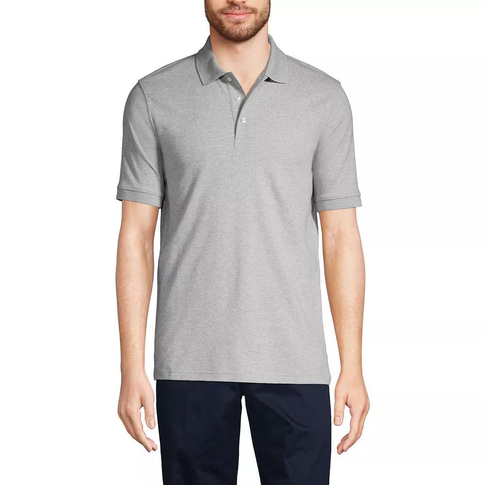Men's Lands' End Short Sleeve Interlock Polo Shirt, Size: Large, Orange Spice Product Image