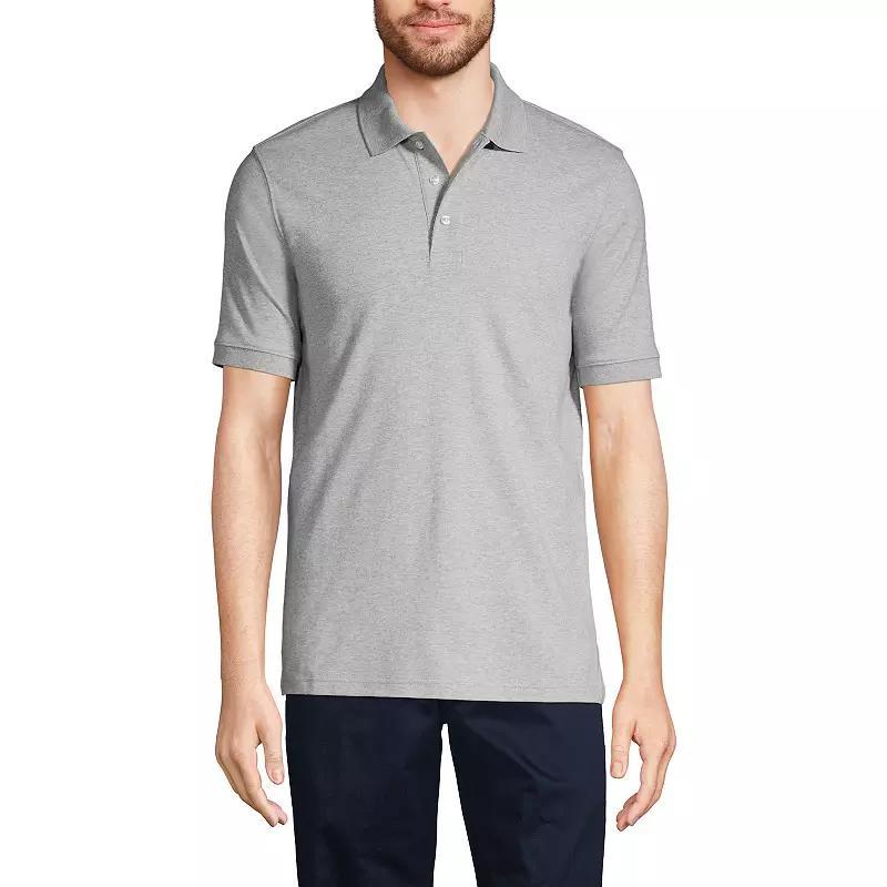 Men's Lands' End Short Sleeve Interlock Polo Shirt, Size: Large, Orange Spice Product Image