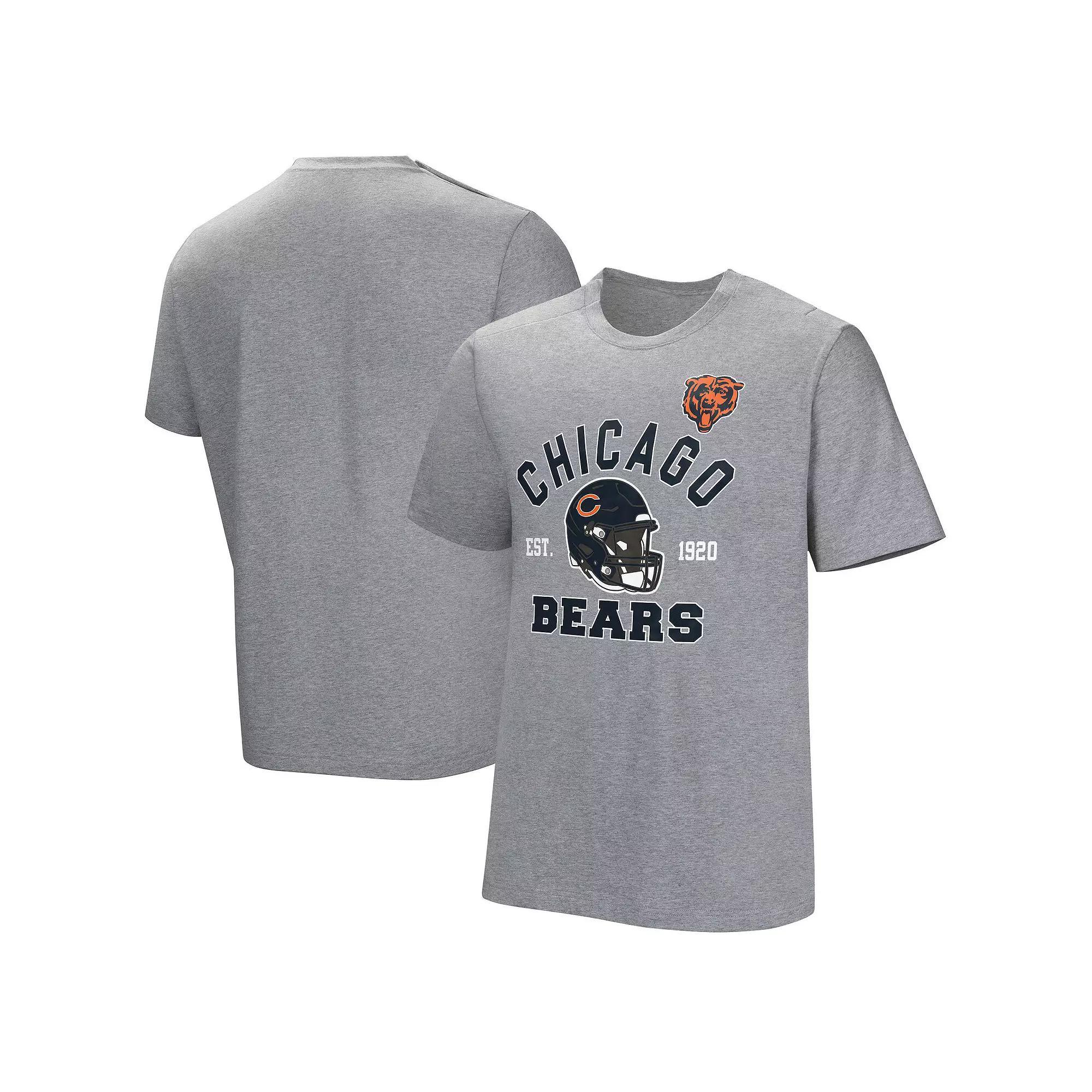 Men's  Gray Chicago Bears Tackle Adaptive T-Shirt, Size: XL, Grey Product Image