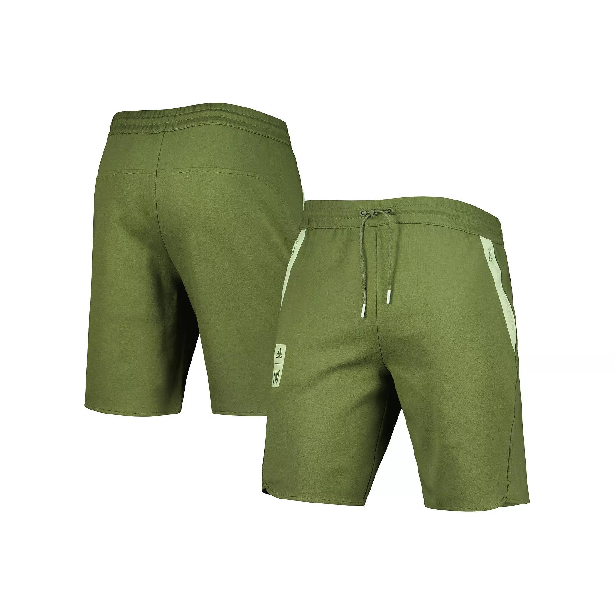 Mens adidas Green LAFC 2023 Player Travel Shorts Product Image