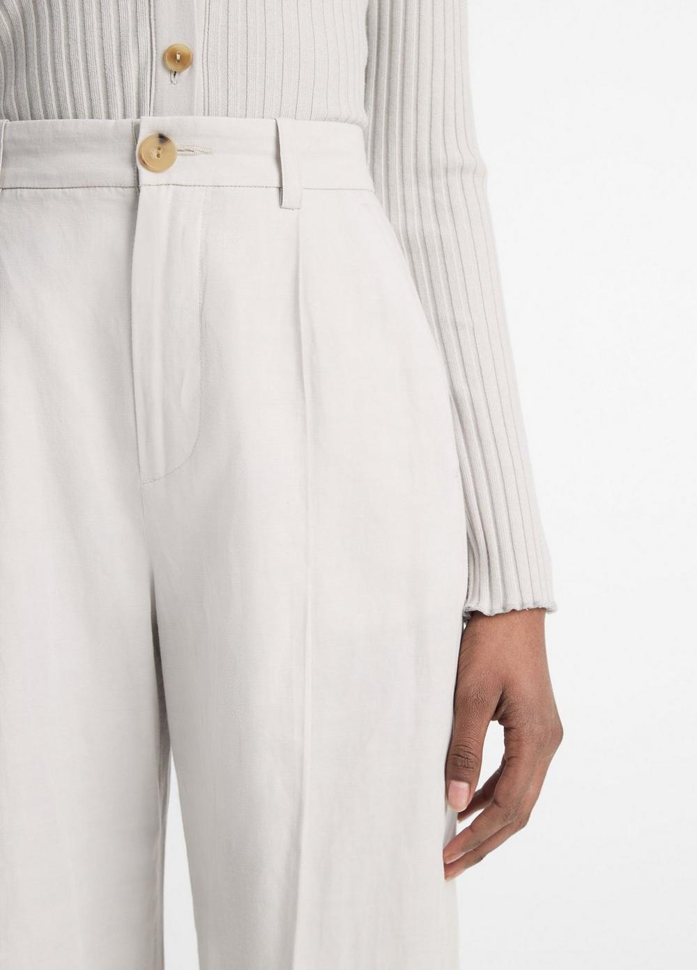 Womens High-Waist Tailored Wide-Leg Trouser, Rye, Size 4 Vince Product Image
