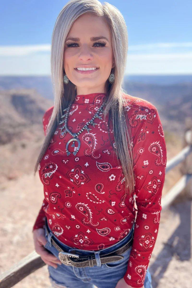 Sterling Kreek Bandana Babe Mesh Top Product Image
