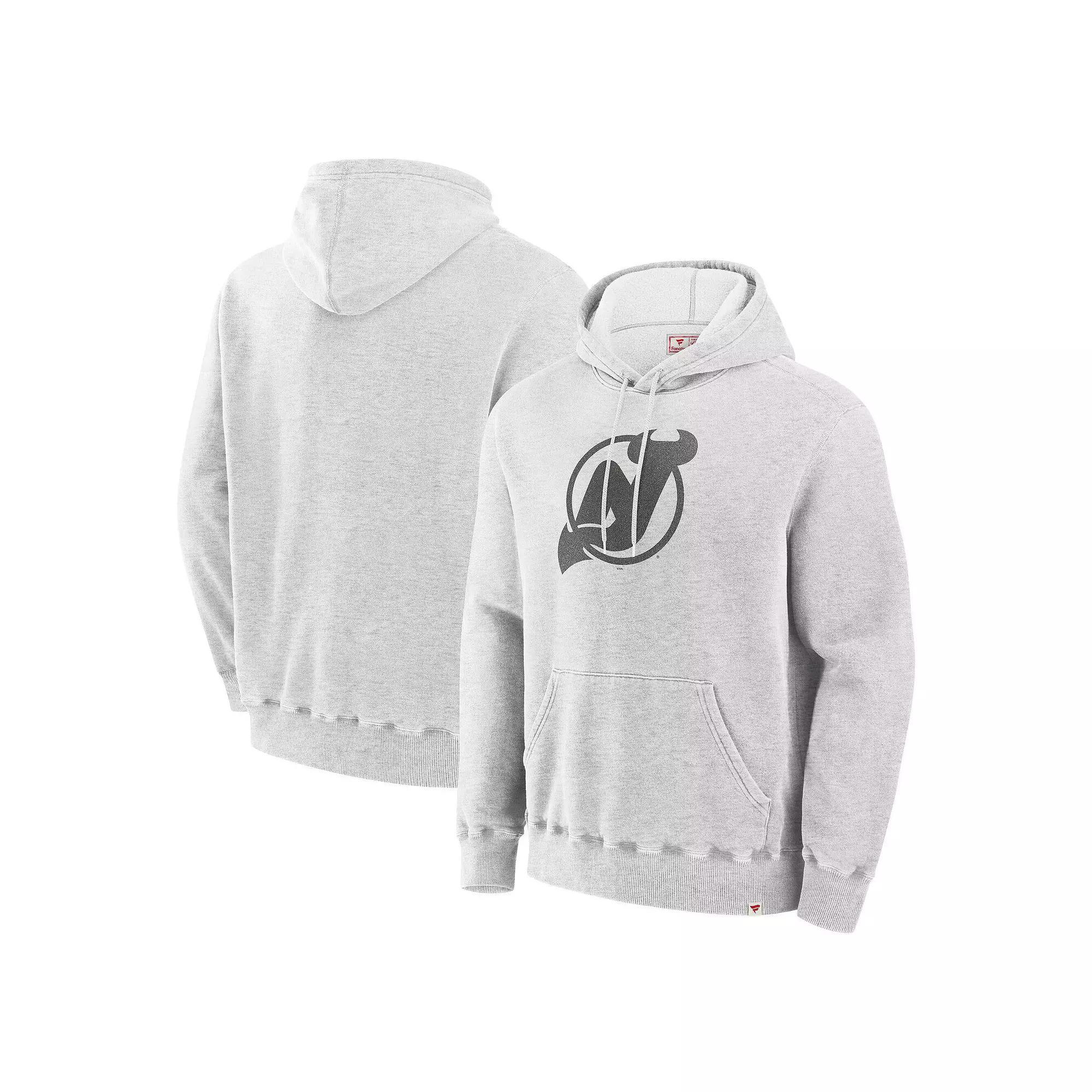 Men's Fanatics Cream New Jersey Devils Pullover Hoodie, Size: Large, Nhl Beige Product Image